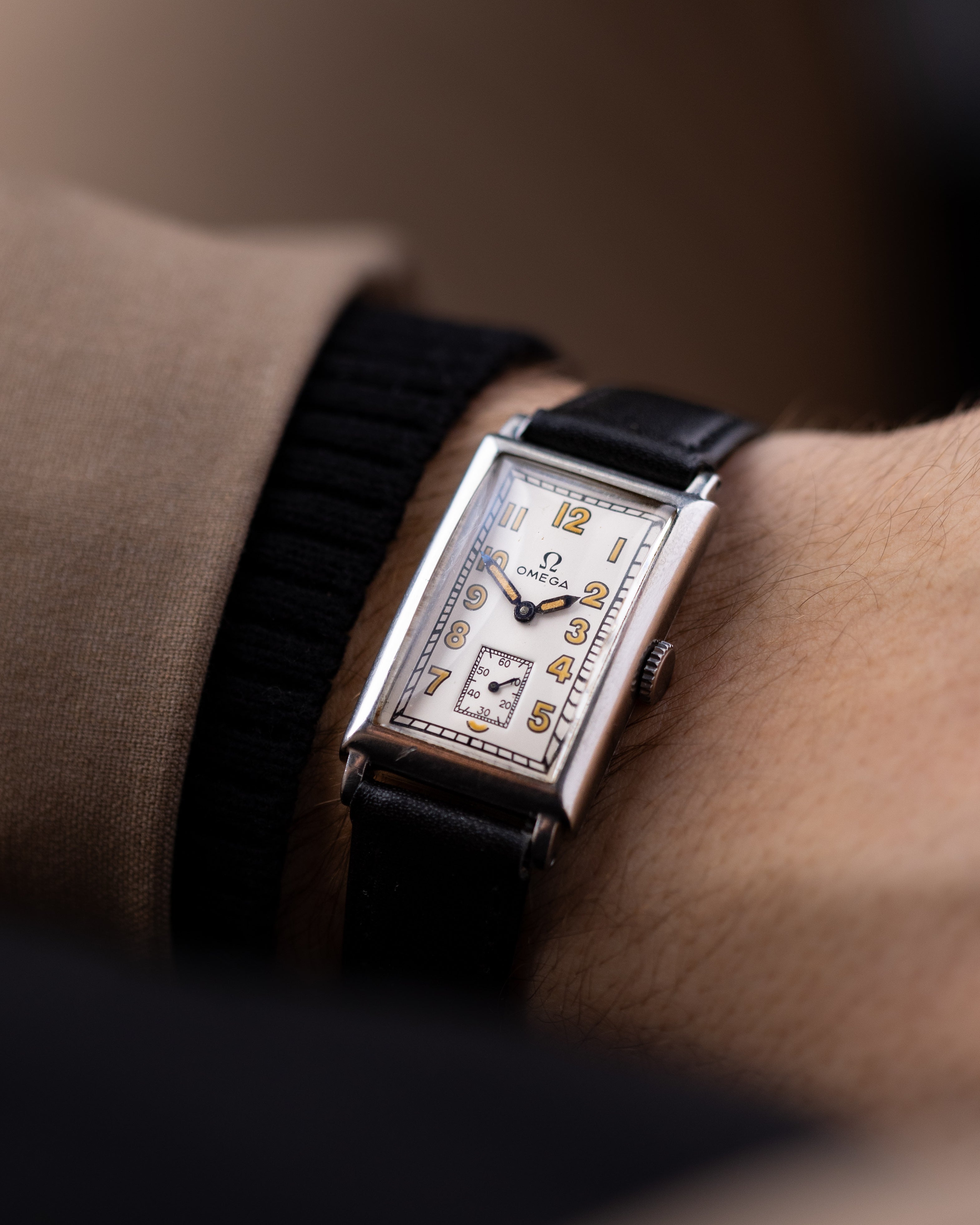 Omega Rectangular Tank, Vintage Art Deco Watch from 1930s, cal. T17, Swiss Watch - DuMarko