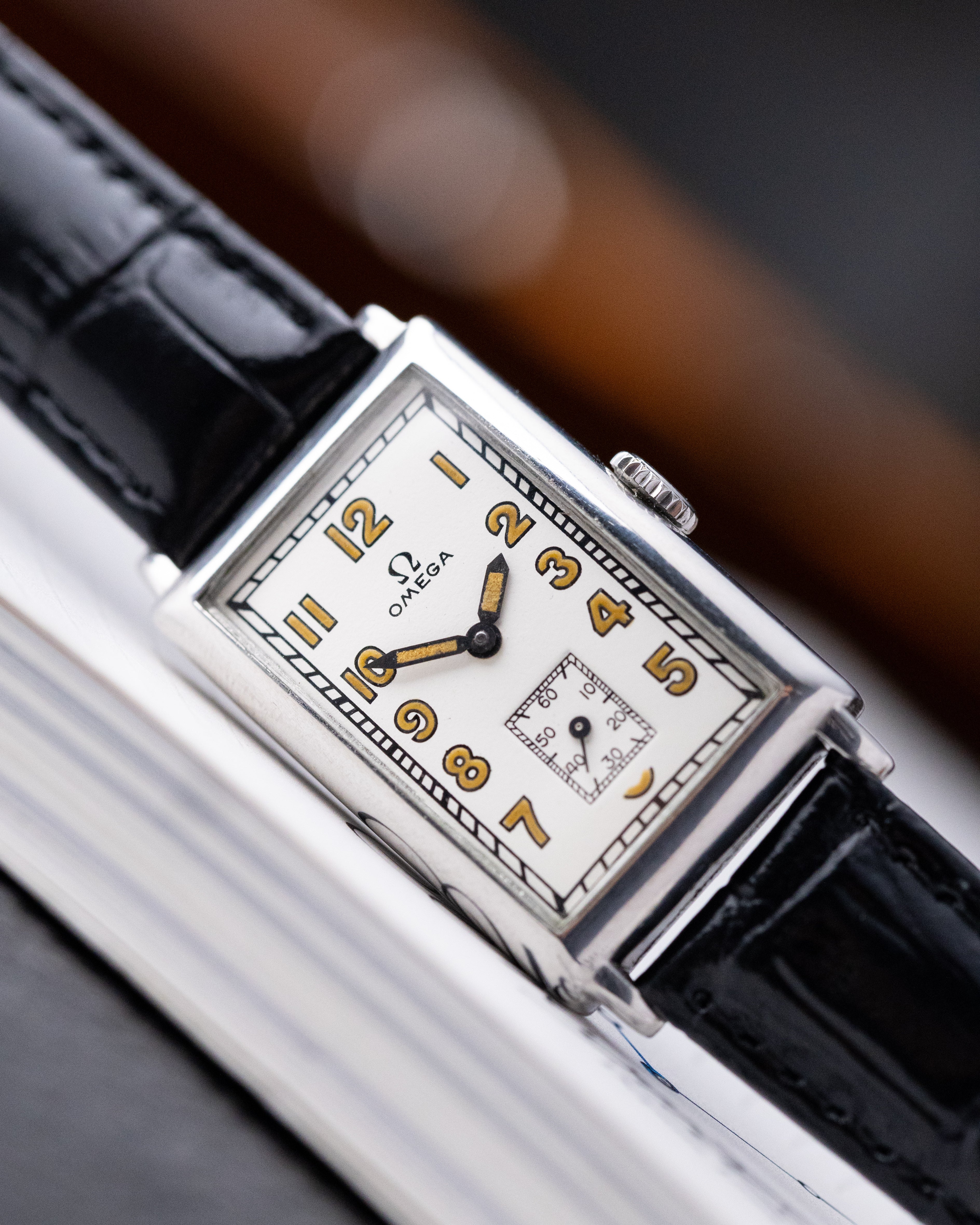 Omega Rectangular Tank, Vintage Art Deco Watch from 1930s, Cal. T17, Swiss Watch - DuMarko