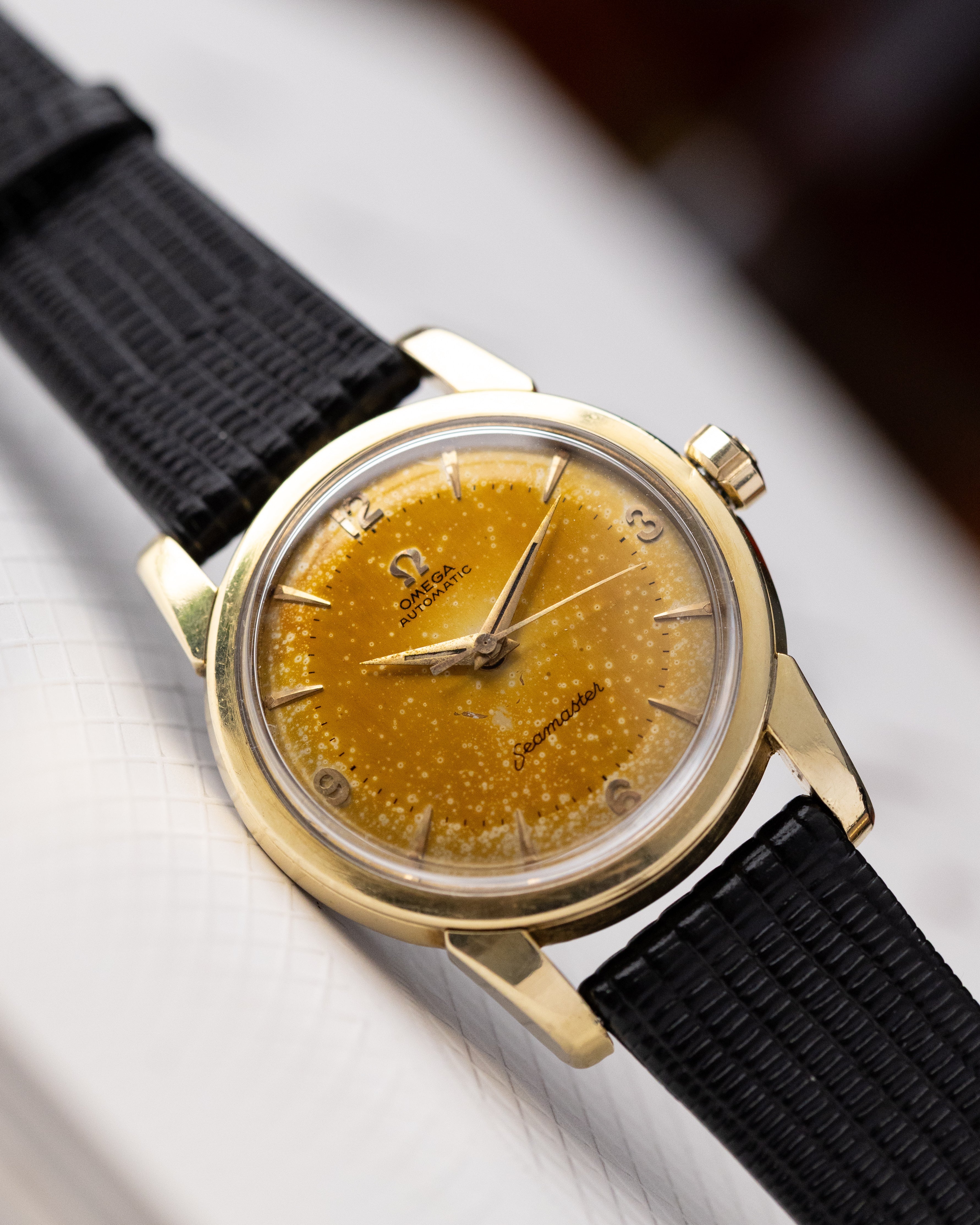 Omega Seamaster, Rare Tropical Leopard Patina Dial, Ref. 2846.2SC from 1954 - DuMarko