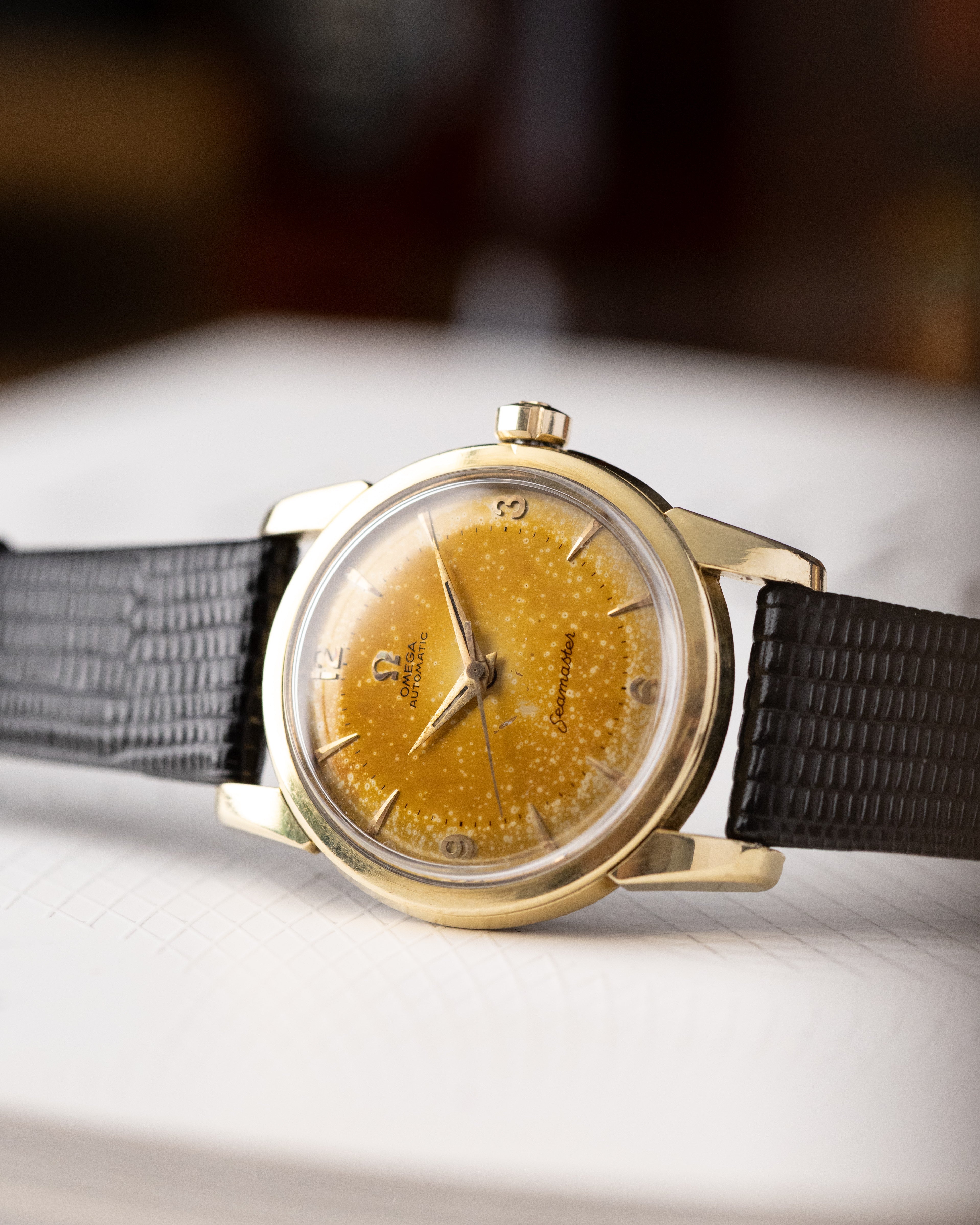 Omega Seamaster, Rare Tropical Leopard Patina Dial, Ref. 2846.2SC from 1954 - DuMarko