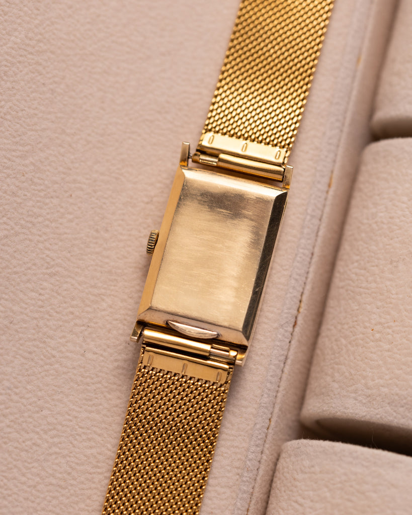 Omega Solid Gold Tank from 1940s, Cartier Style - VintageDuMarko