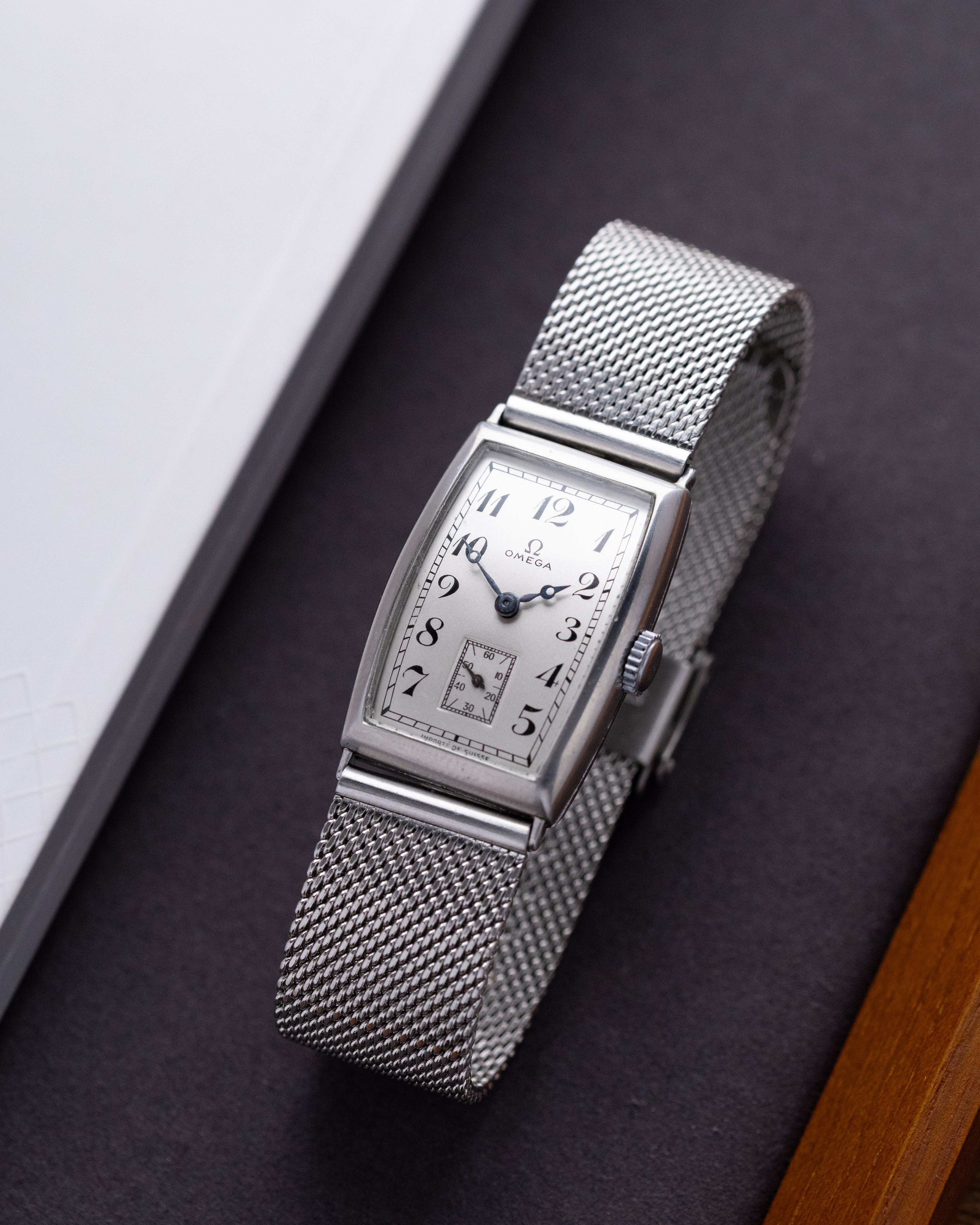 Omega Vintage Art Deco Tank, Tonneau (barrel - shaped) case, Cal. 20F from 1930 - DuMarko