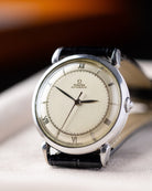 Omega Vintage Swiss Watch, Automatic Bumper 28.10 RA, Ref. 2445 - 1, Two - tone dial from 1944 - DuMarko