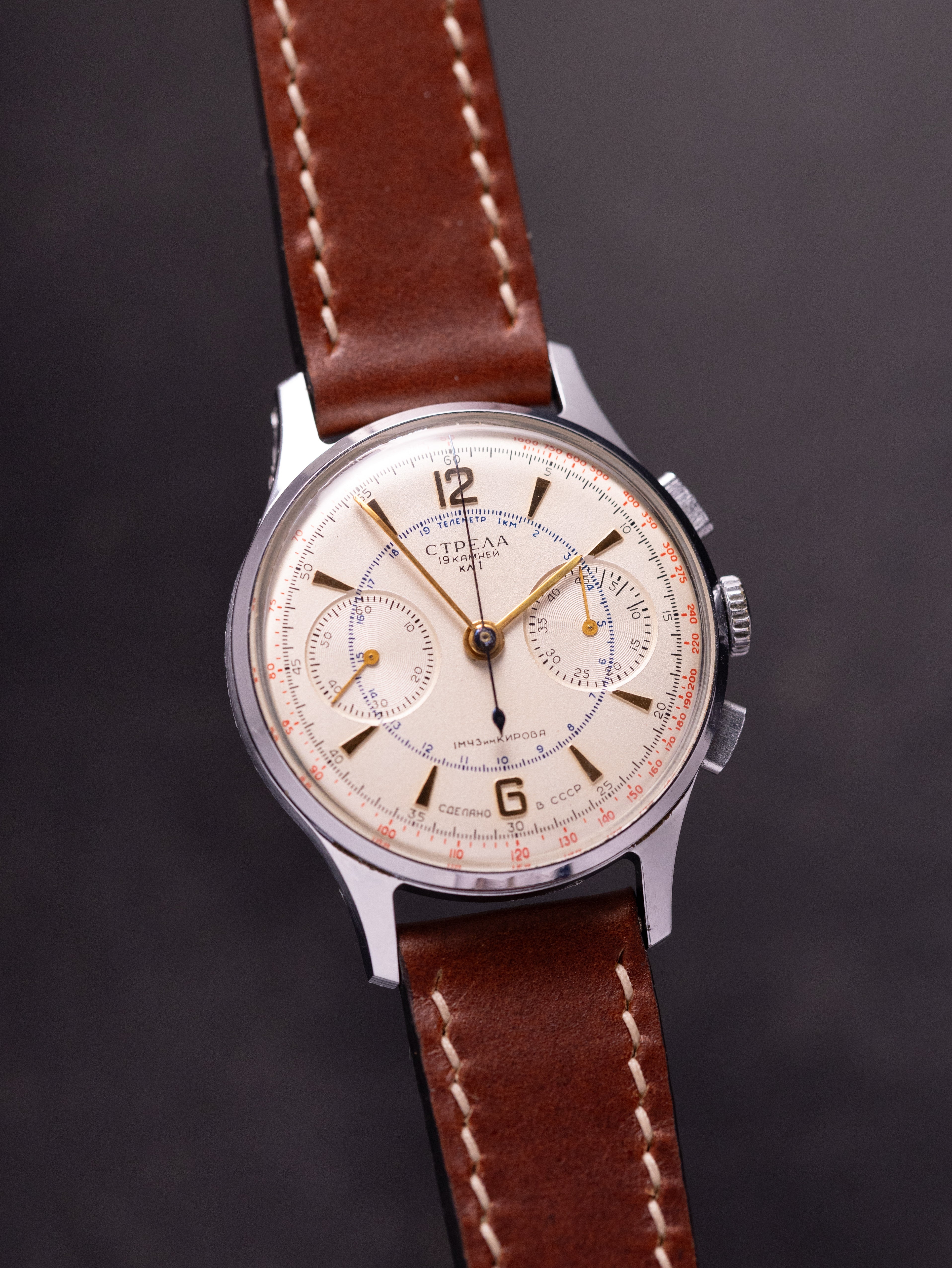 Poljot Strela Original cal.3017 Soviet vintage chronograph for Aviarors and Astronauts - VintageDuMarko