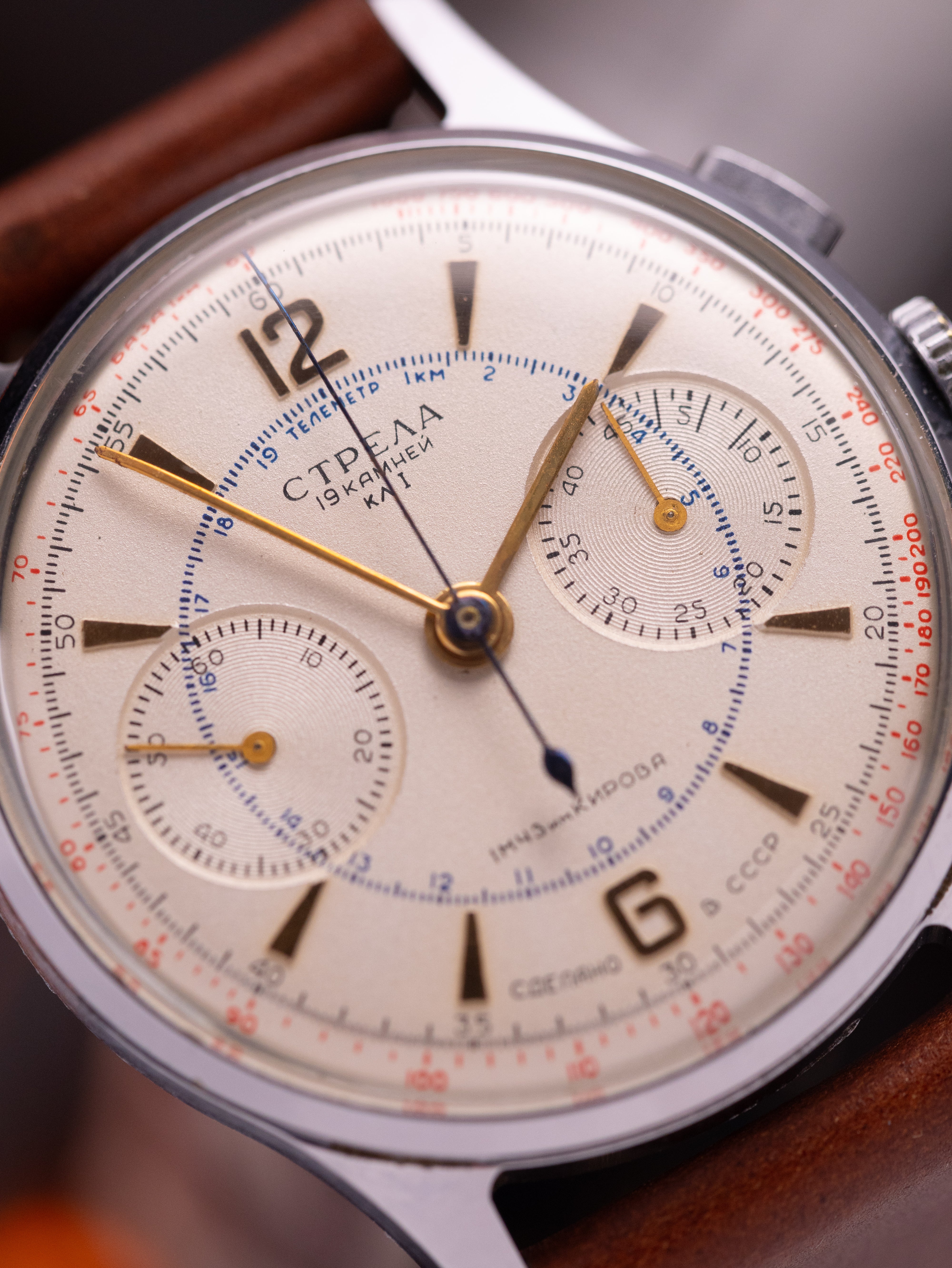 Poljot Strela Original cal.3017 Soviet vintage chronograph for Aviarors and Astronauts - VintageDuMarko