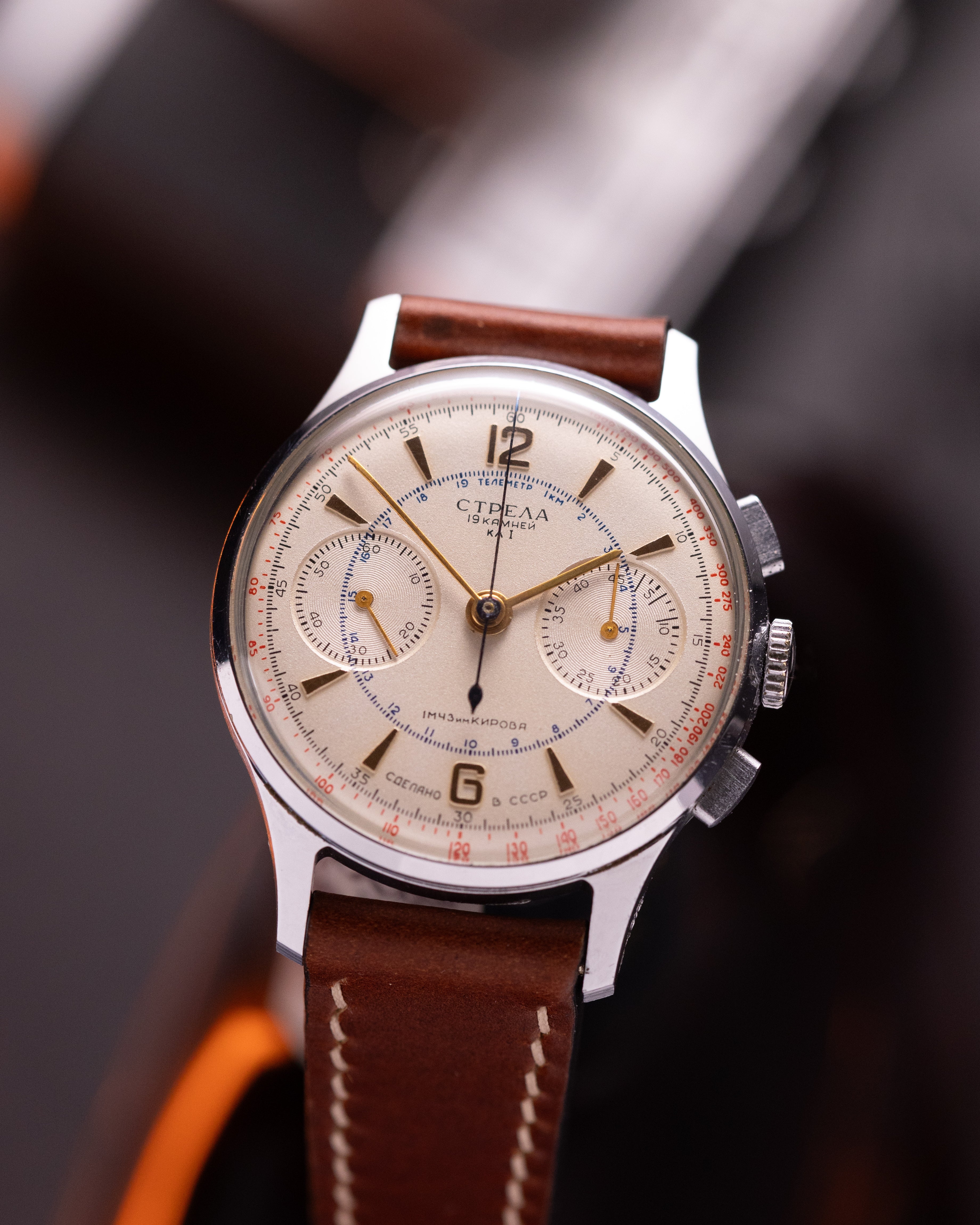 Poljot Strela Original cal.3017 Soviet vintage chronograph for Aviarors and Astronauts - VintageDuMarko