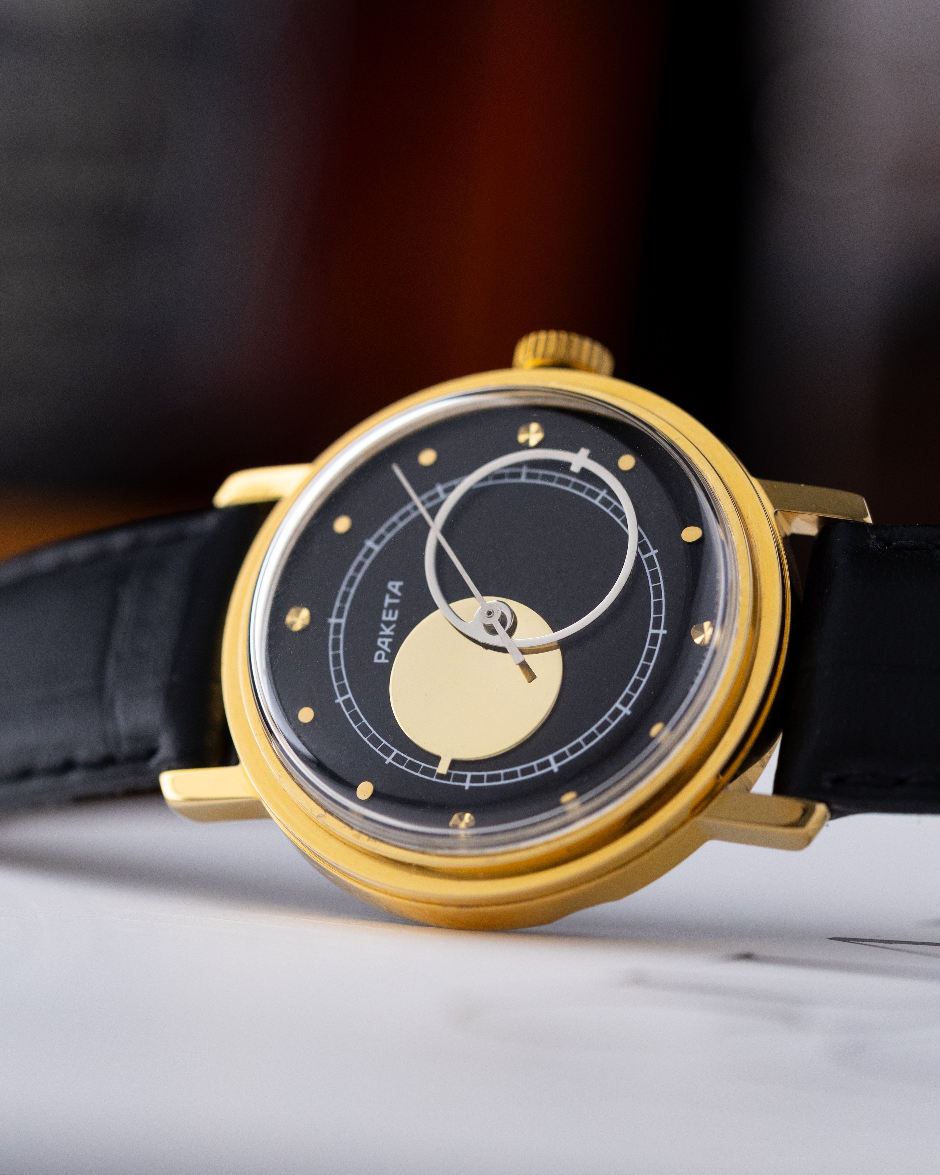 Raketa Vintage Soviet Watch "Copernicus Night", Black Dial, Cal.2609 - DuMarko