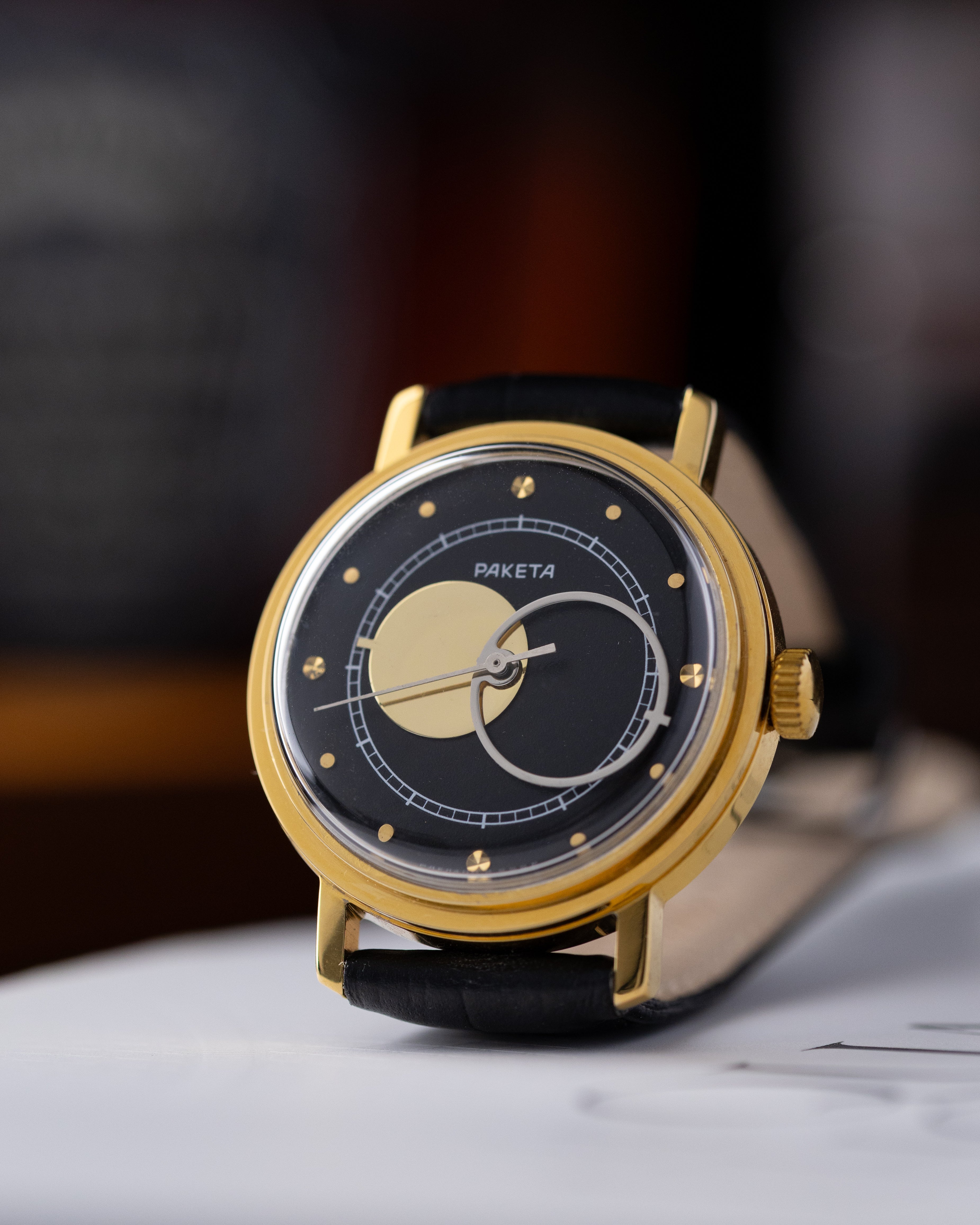 Raketa Vintage Soviet Watch "Copernicus Night", Black Dial, Cal.2609 - DuMarko