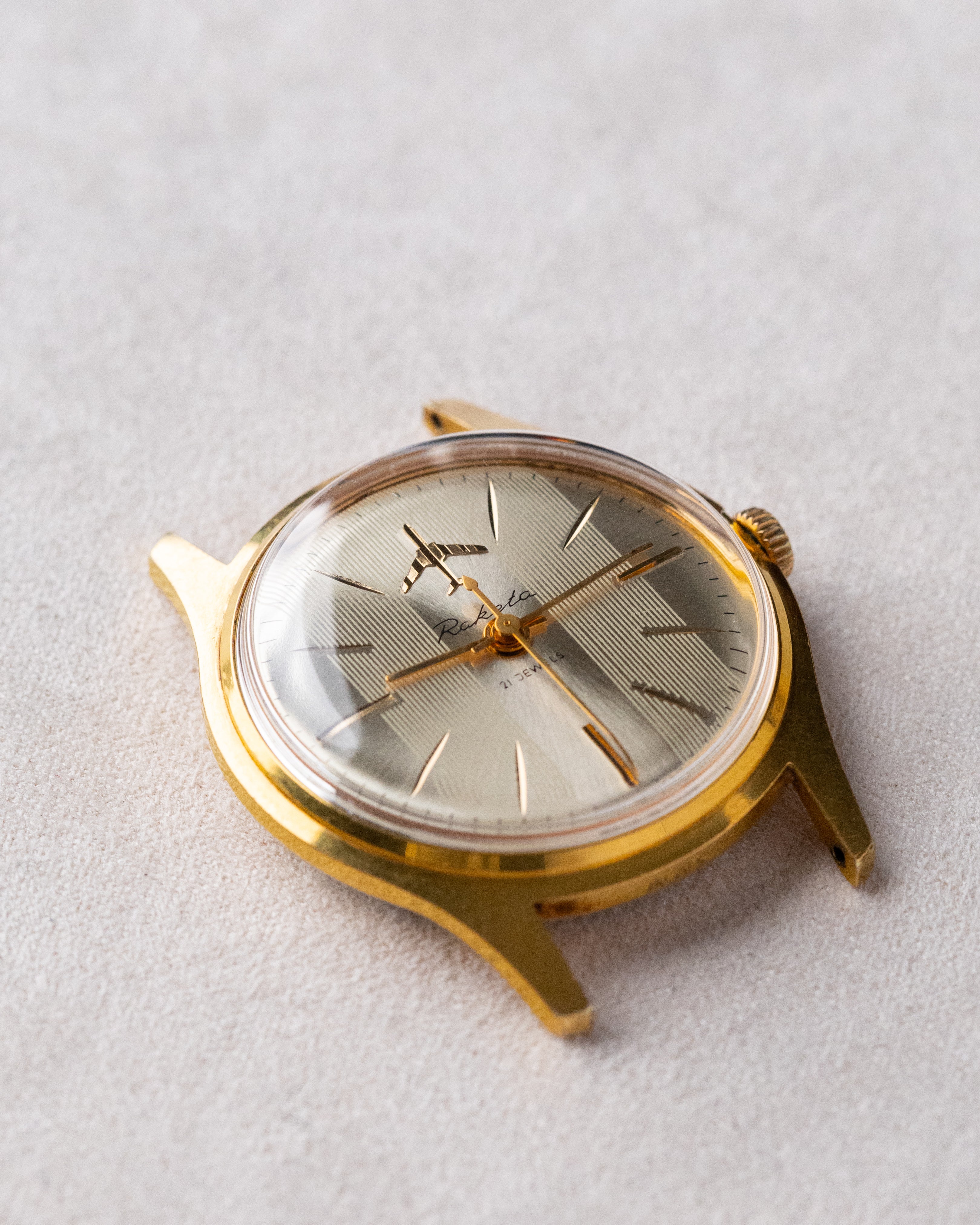 Raketa Vintage Soviet Watch, Runway Dial with Airplane, Pilot's watch from 1970's - DuMarko