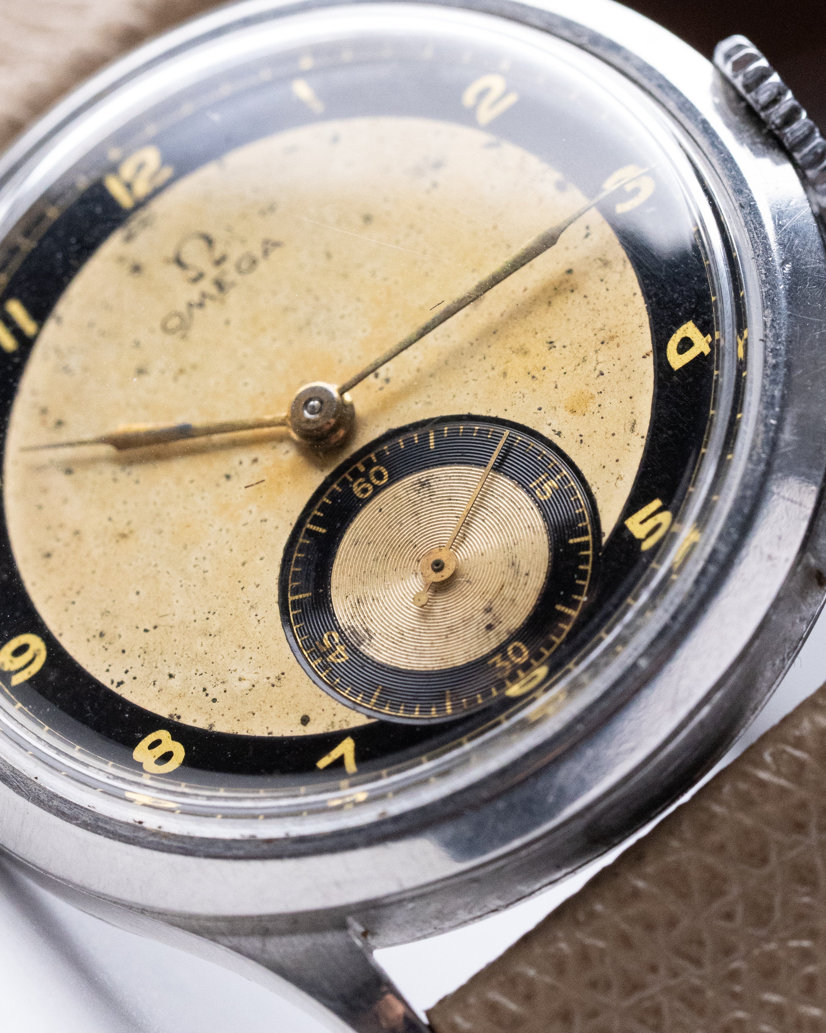 Rare Omega „Bullseye” Two - tone dial, Oversize case 37 mm, Vintage Omega CK839 - DuMarko