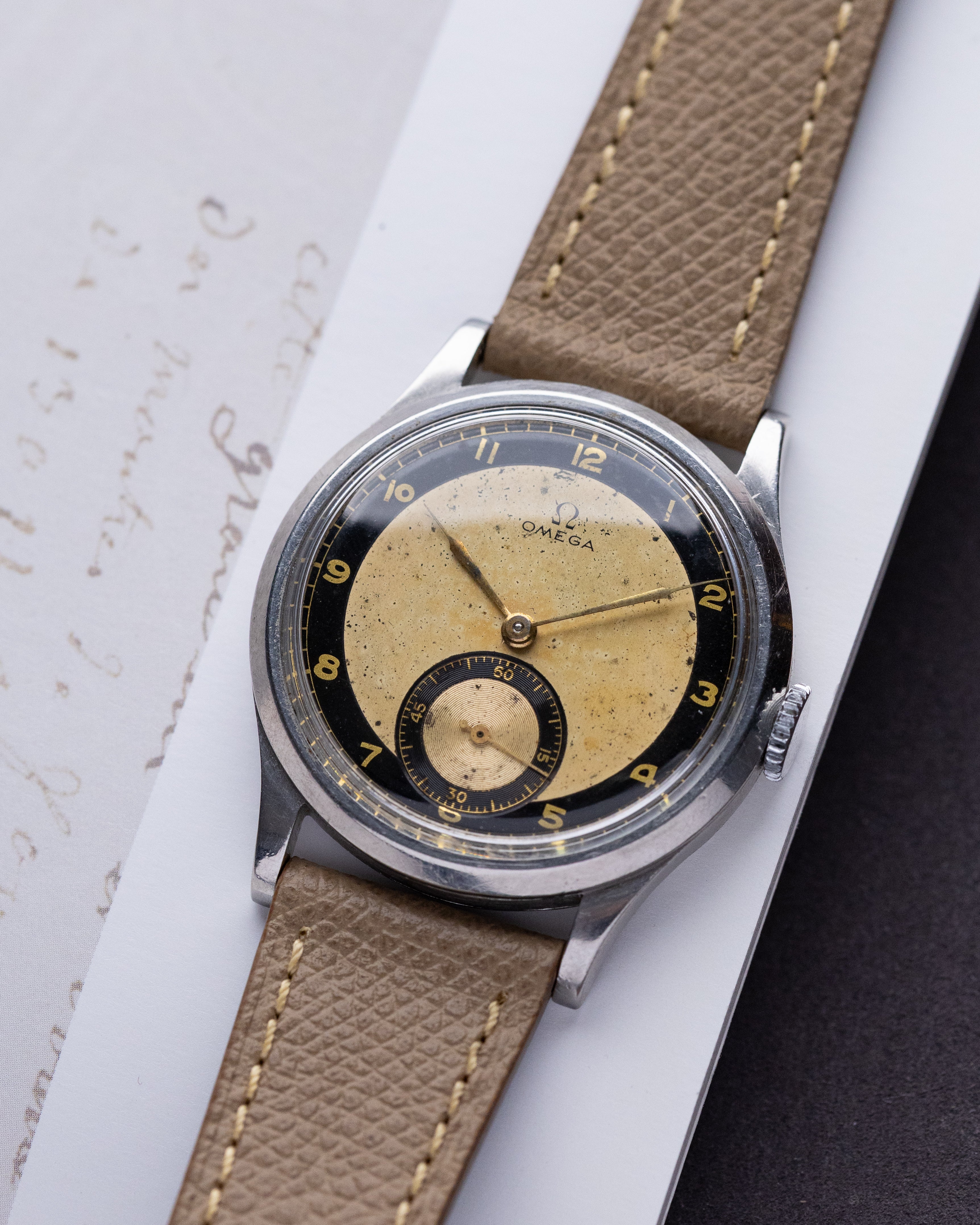 Rare Omega „Bullseye” Two - tone dial, Oversize case 37 mm, Vintage Omega CK839 - DuMarko