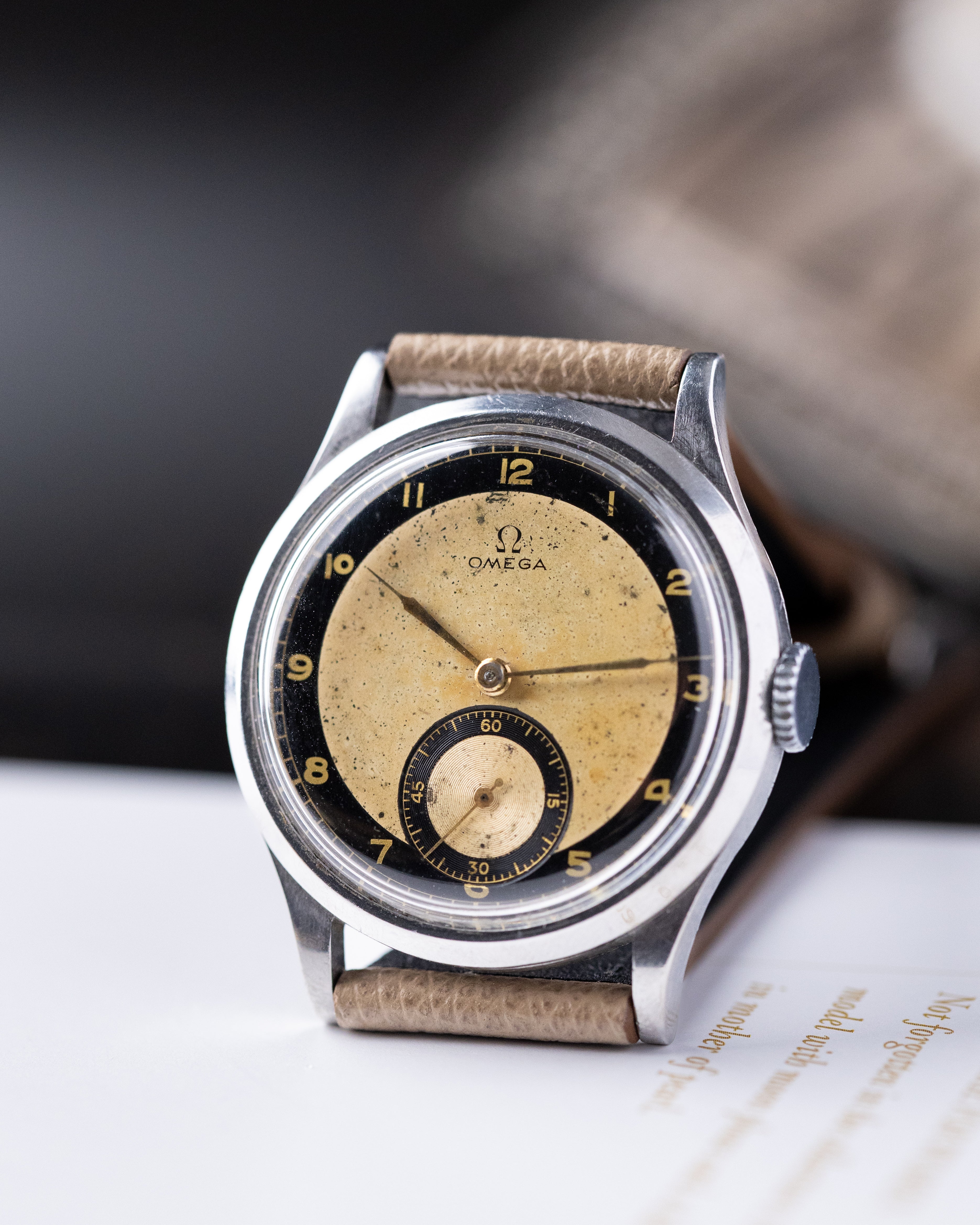 Rare Omega „Bullseye” Two - tone dial, Oversize case 37 mm, Vintage Omega CK839 - DuMarko