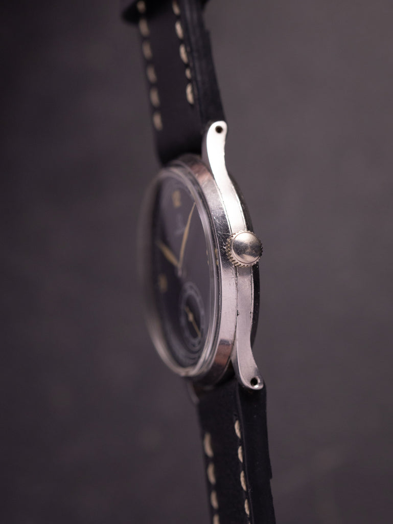 Rare "Omega Calatrava" Vintage Watch with Black Sector Dial - VintageDuMarko