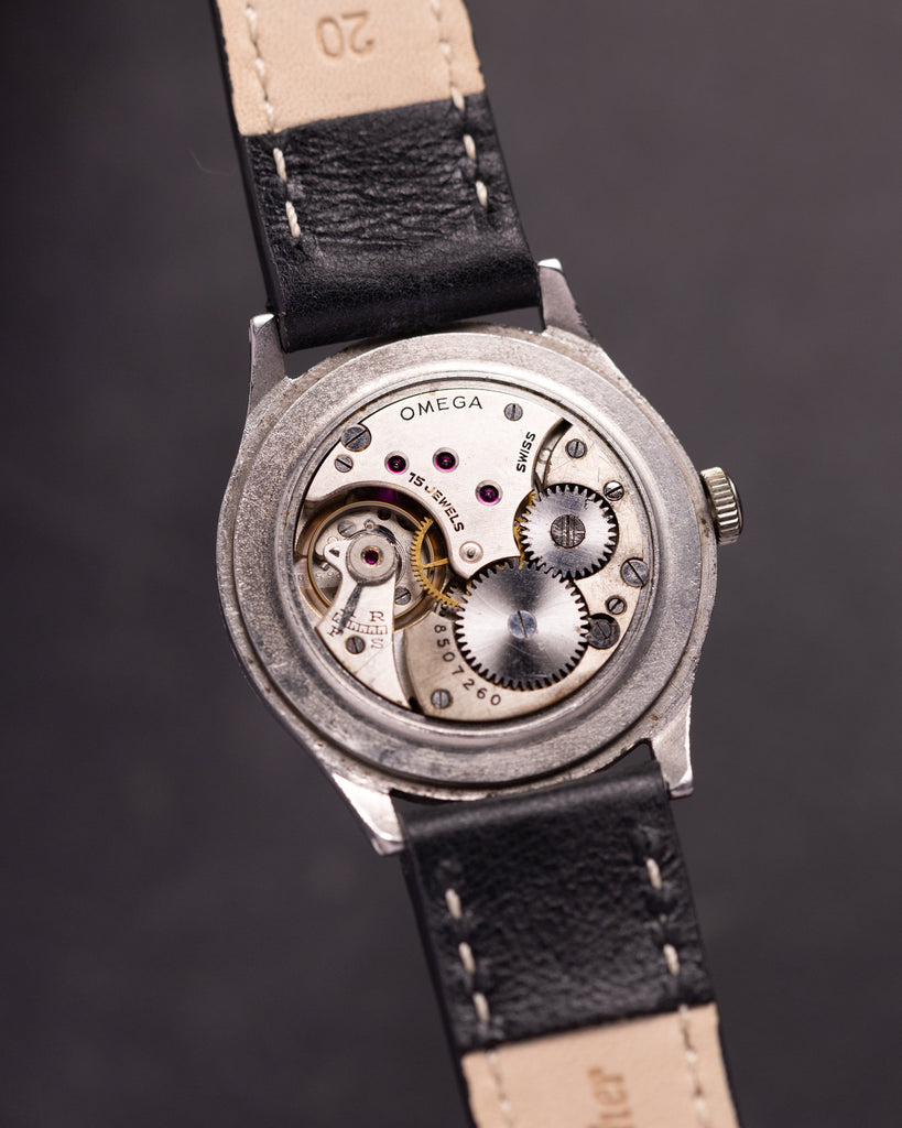 Rare "Omega Calatrava" Vintage Watch with Black Sector Dial - VintageDuMarko