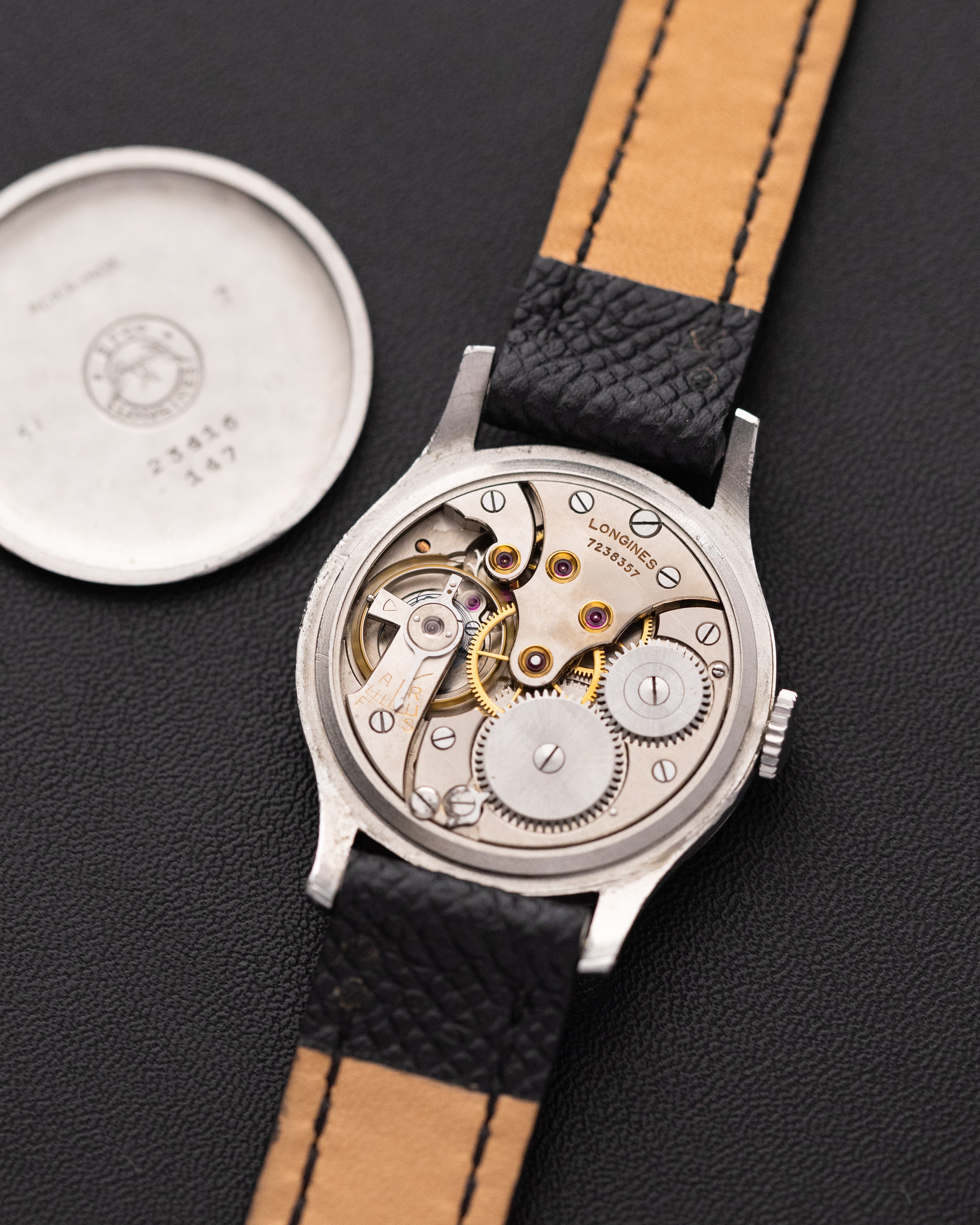 Rare Vintage Longines "Suiza" Swiss Watch, Ref. 23416 - 147, Original Salmon dial from 1946 - DuMarko