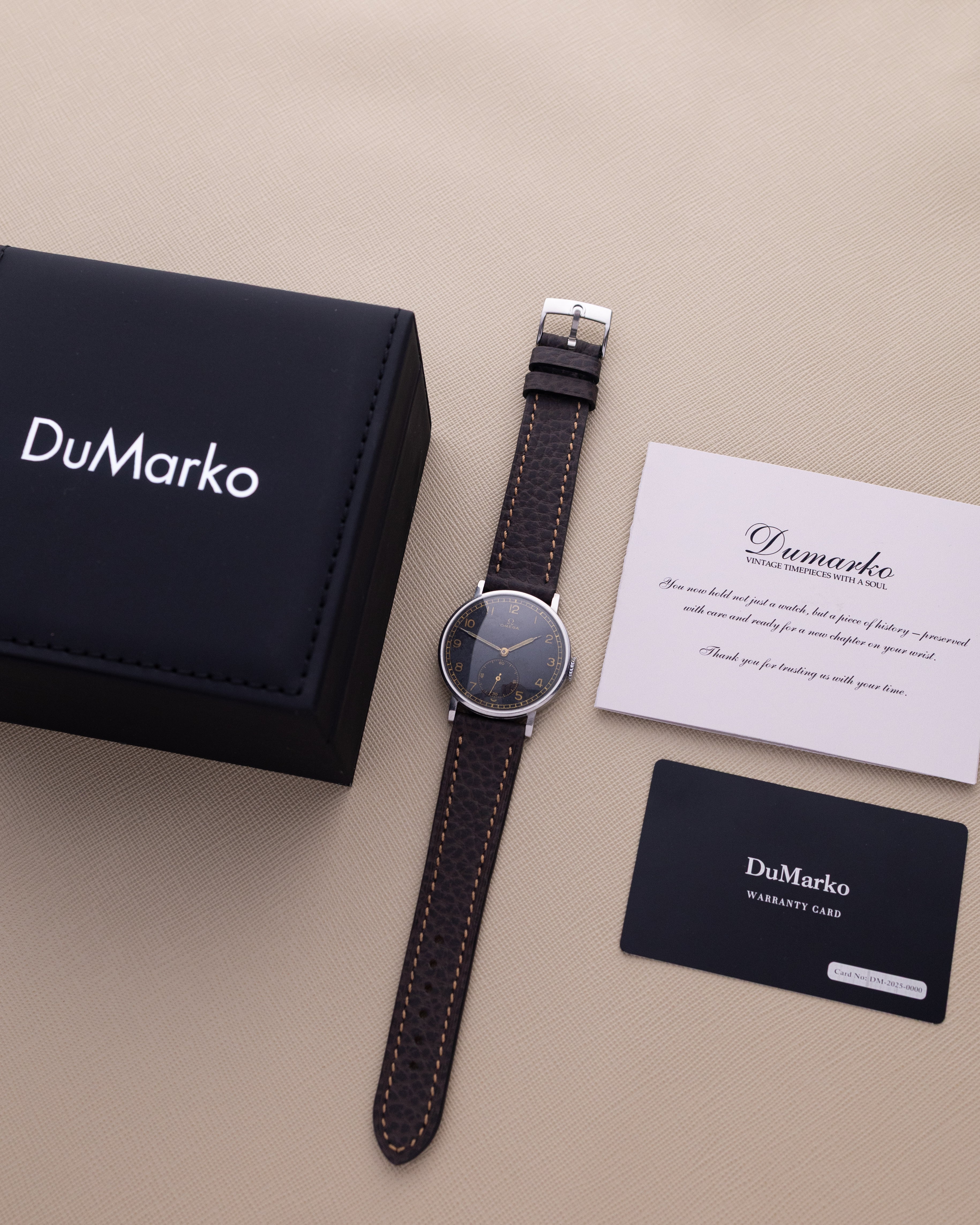 Rare Vintage Omega, Oversized Jumbo Case, Black Gilt Dial, Cal. 30 from 1935 - DuMarko