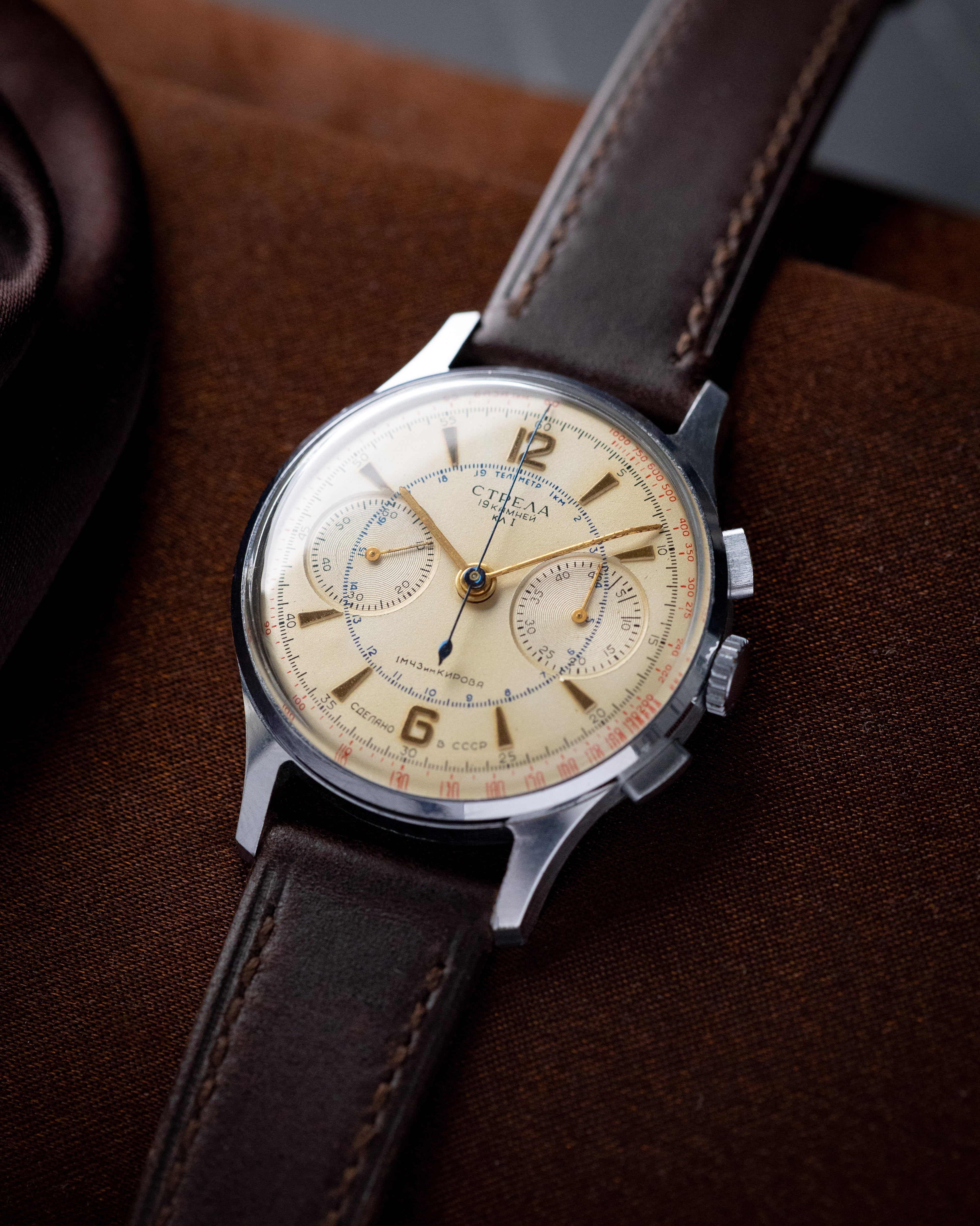 Rare Vintage Poljot Strela Chronograph for Aviators and Astronauts, Soviet Watch, Completely Original, Cal. 3017 - DuMarko