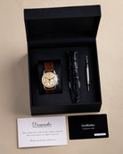 Rare Vintage Zenith/Universal Genève Compax Chronograph, Ref. 22510, Cal. 156, Tri - Register, Cream Patina Dial from 1940s - DuMarko