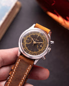 Rare watch Le Phare Chronograph, Spillman case, Gilt Dial, Vintage Swiss Premium Watch - VintageDuMarko