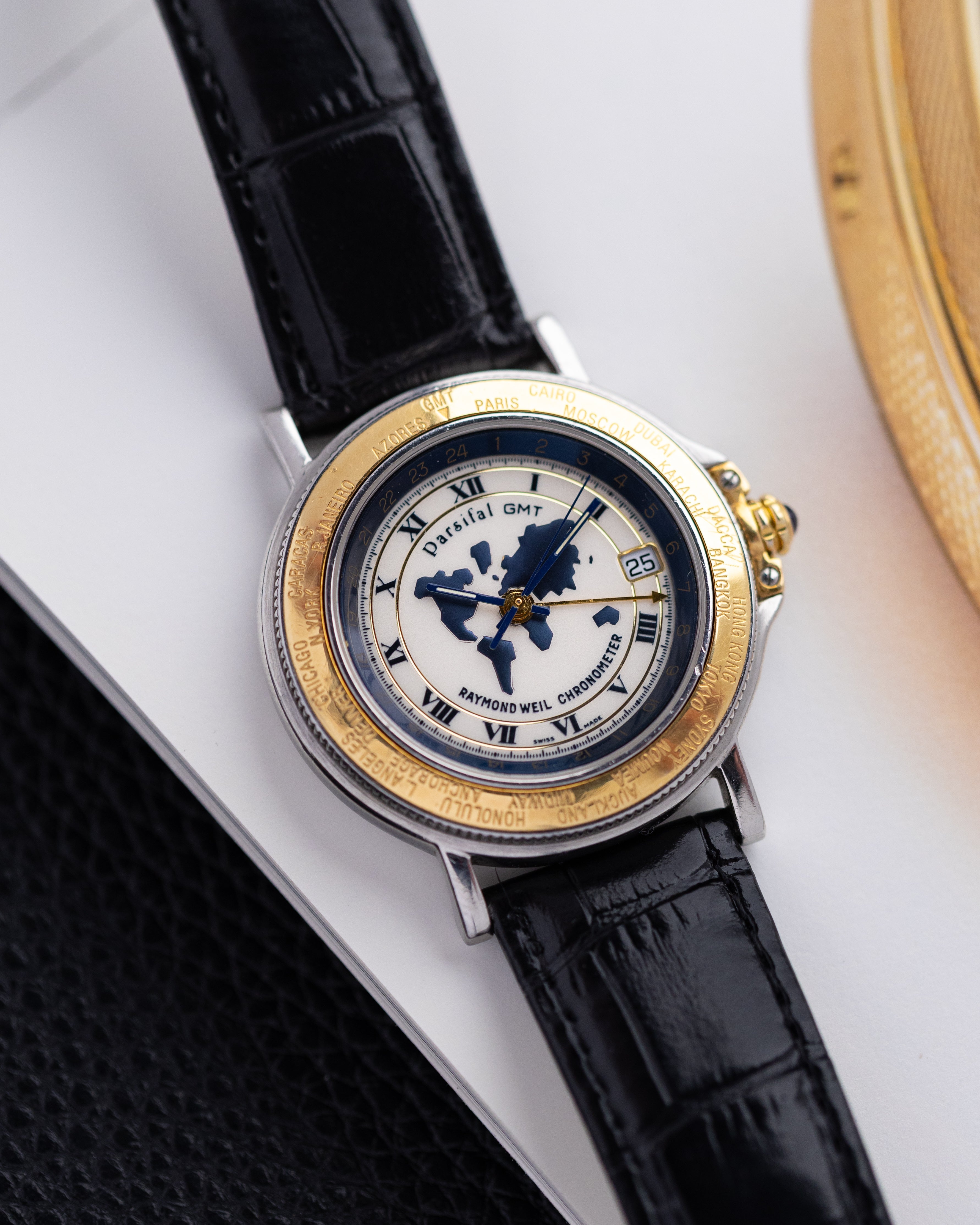 RAYMOND WEIL 腕時計 Raymond Weil Vintage Parfisal GMT Chronometer Worldtimer, Ref