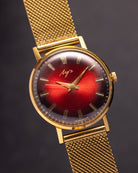 Soviet Minimalist Red "Luch" watch from 1980's - VintageDuMarko