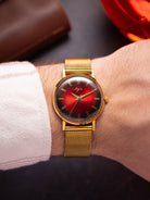 Soviet Minimalist Red "Luch" watch from 1980's - VintageDuMarko