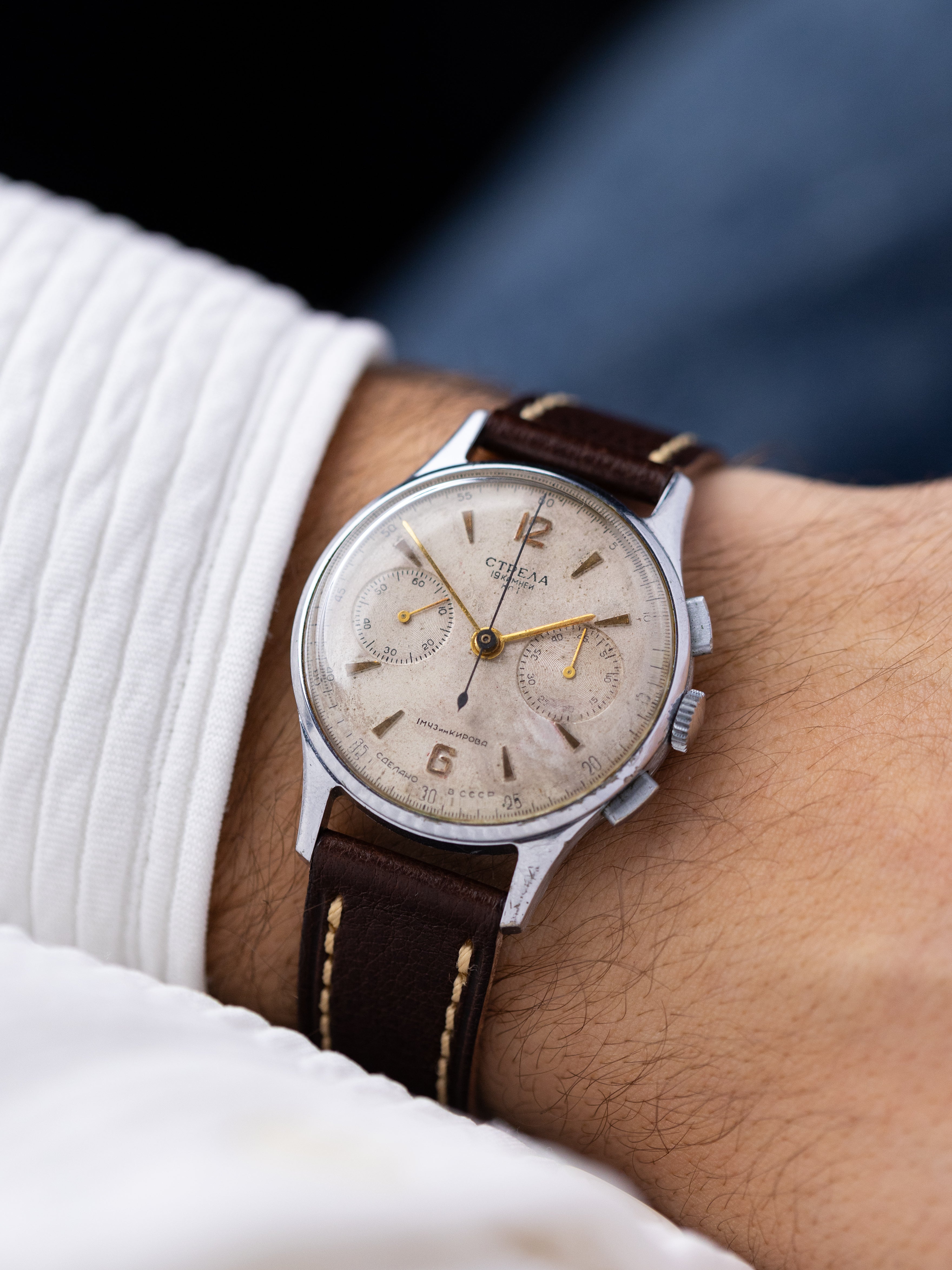 Soviet vintage Poljot Strela, All Original, Cal.3017, Chronograph for Aviators and Astronauts - DuMarko