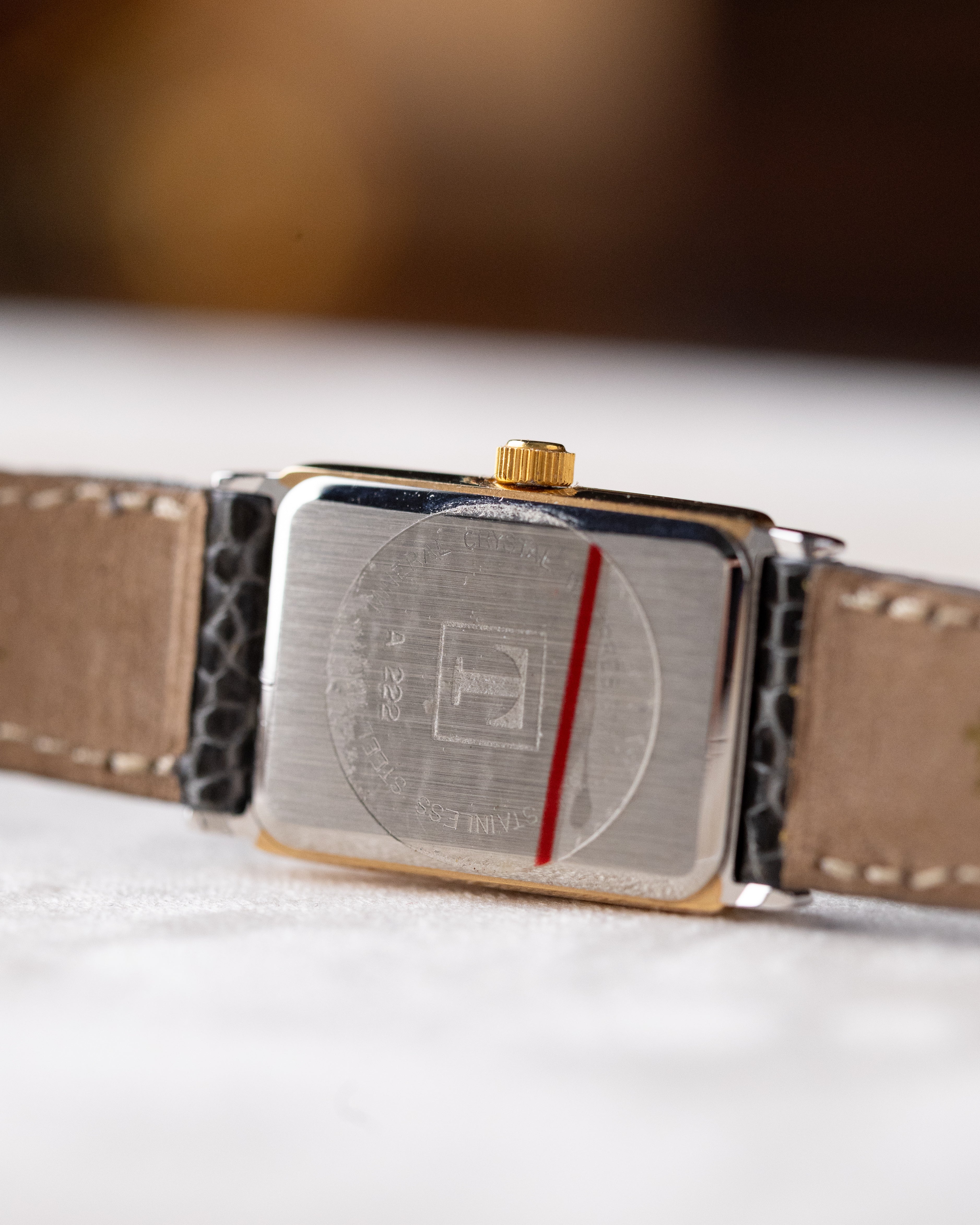 Tissot Tank A222, Salmon Dial, Vintage Lady's Swiss Watch from 1980's - DuMarko