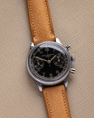 Vintage Baume & Mercier Geneve Chronograph, Landeron 48, Rare Black Dial from 1950's - DuMarko