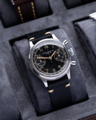 Vintage Baume & Mercier Genève Chronograph, Landeron 48, Rare Black Dial from 1950's - DuMarko