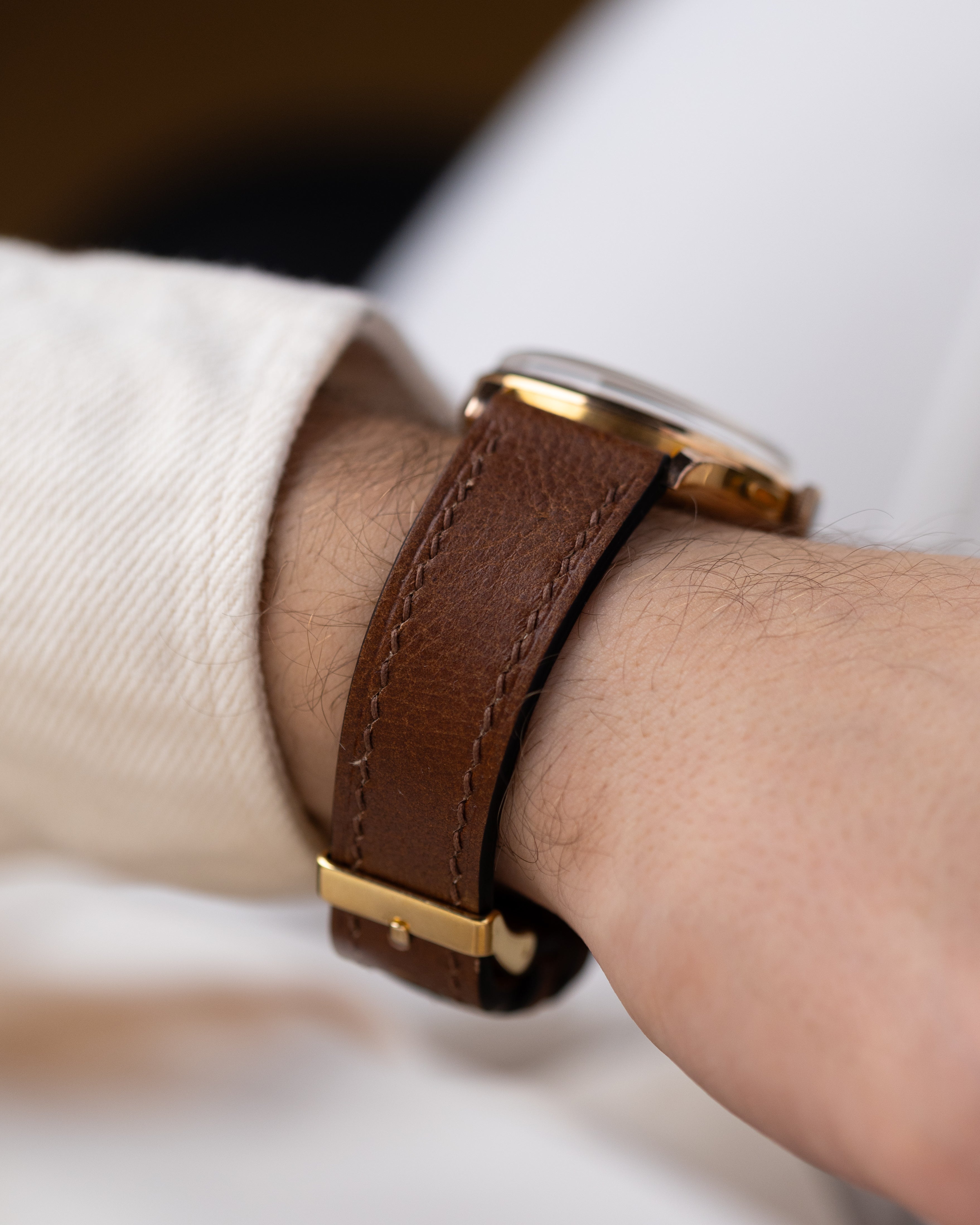 Vintage Baume&Mercier Genève Chronograph, Rosé solid gold case, Ref. 3916 from 1950's - DuMarko