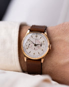 Vintage Baume&Mercier Genève Chronograph, Rosé solid gold case, Ref. 3916 from 1950's - DuMarko