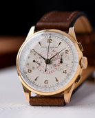 Vintage Baume&Mercier Genève Chronograph, Rosé solid gold case, Ref. 3916 from 1950's - DuMarko