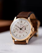 Vintage Baume&Mercier Genève Chronograph, Rosé solid gold case, Ref. 3916 from 1950's - DuMarko