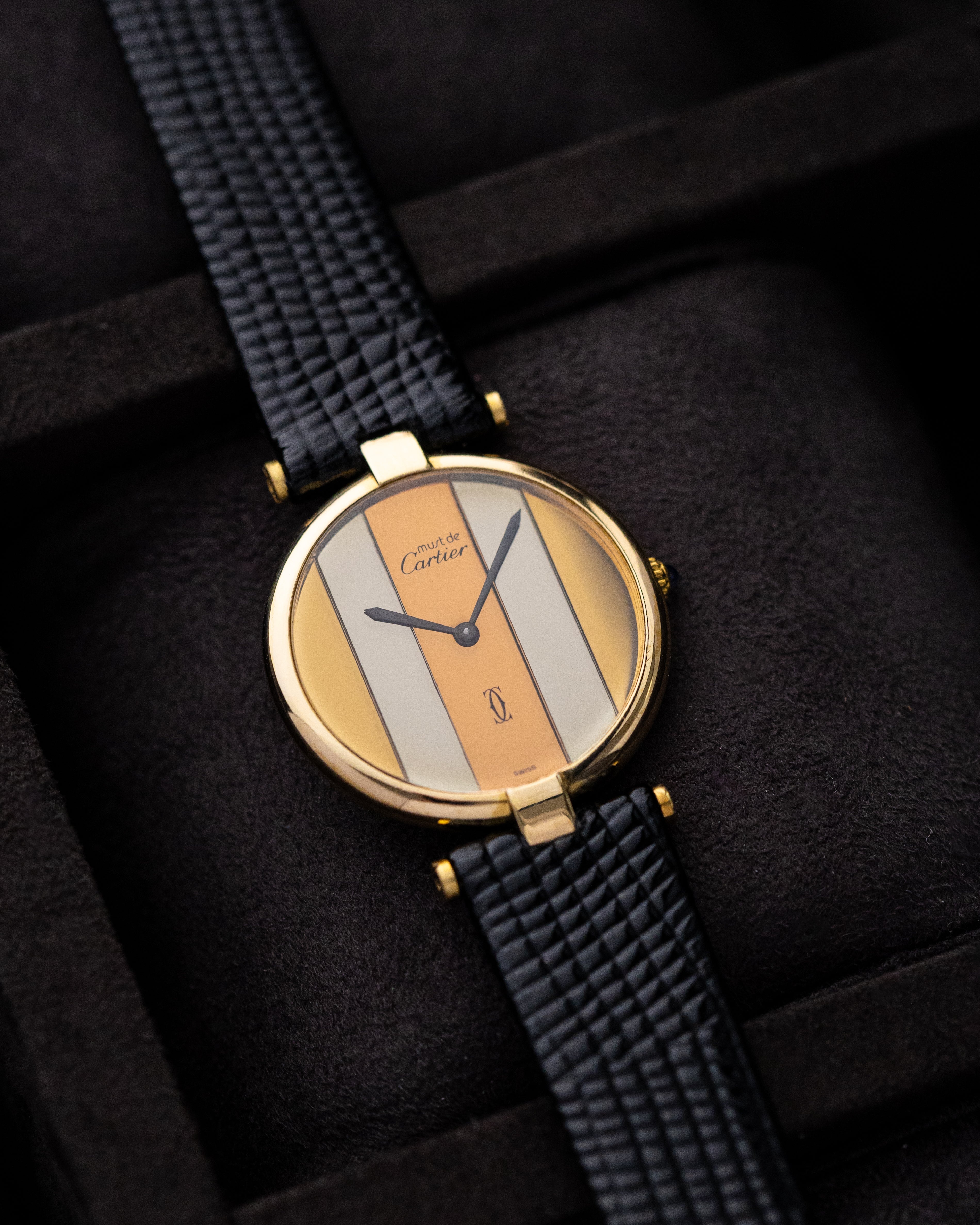 Vintage Cartier Must de Vendôme, Trinity Dial, Vermeil case, Swiss Men's Watch - DuMarko