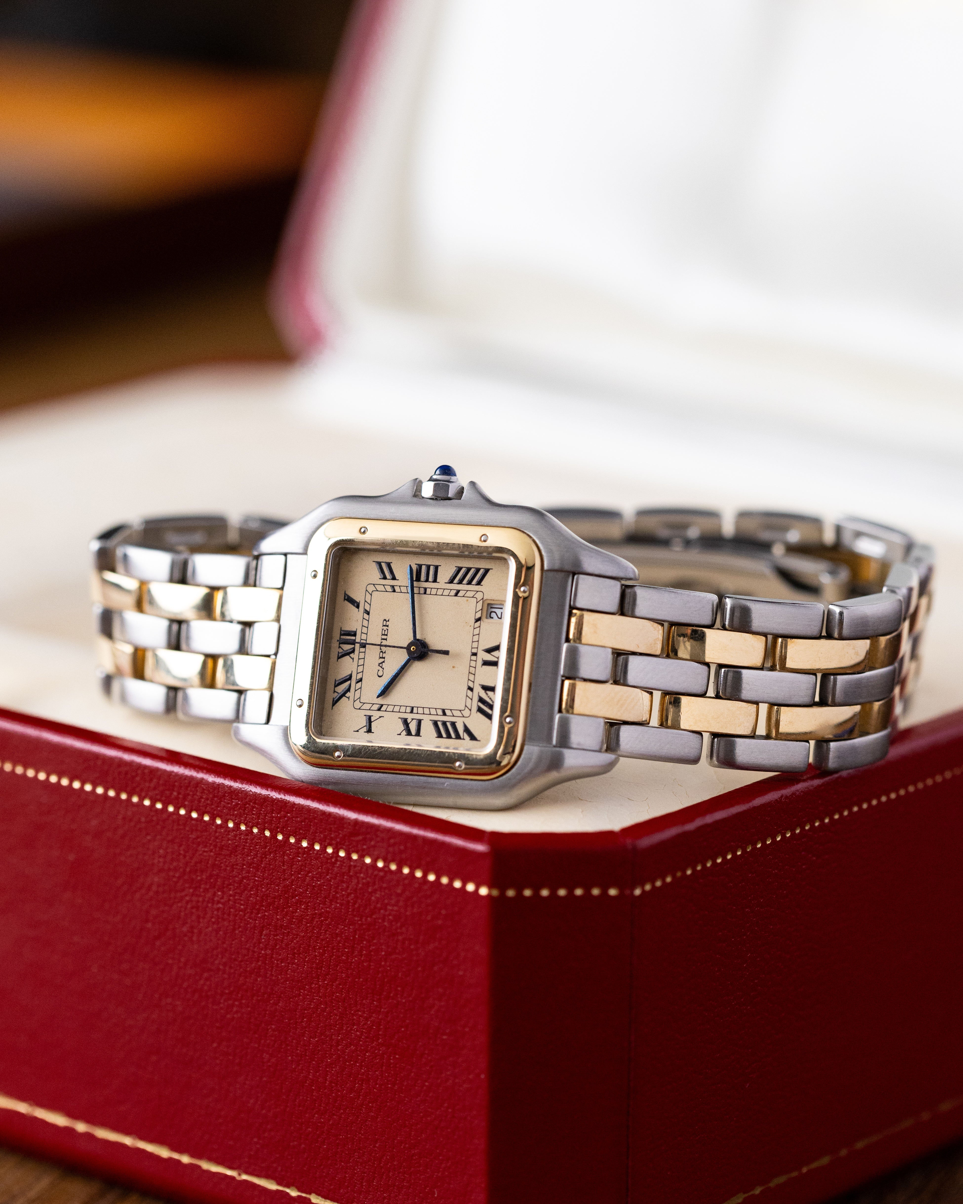 Vintage Cartier Panthère Medium Two Tone, Date window, Swiss Made, Unisex Watch from 1980's