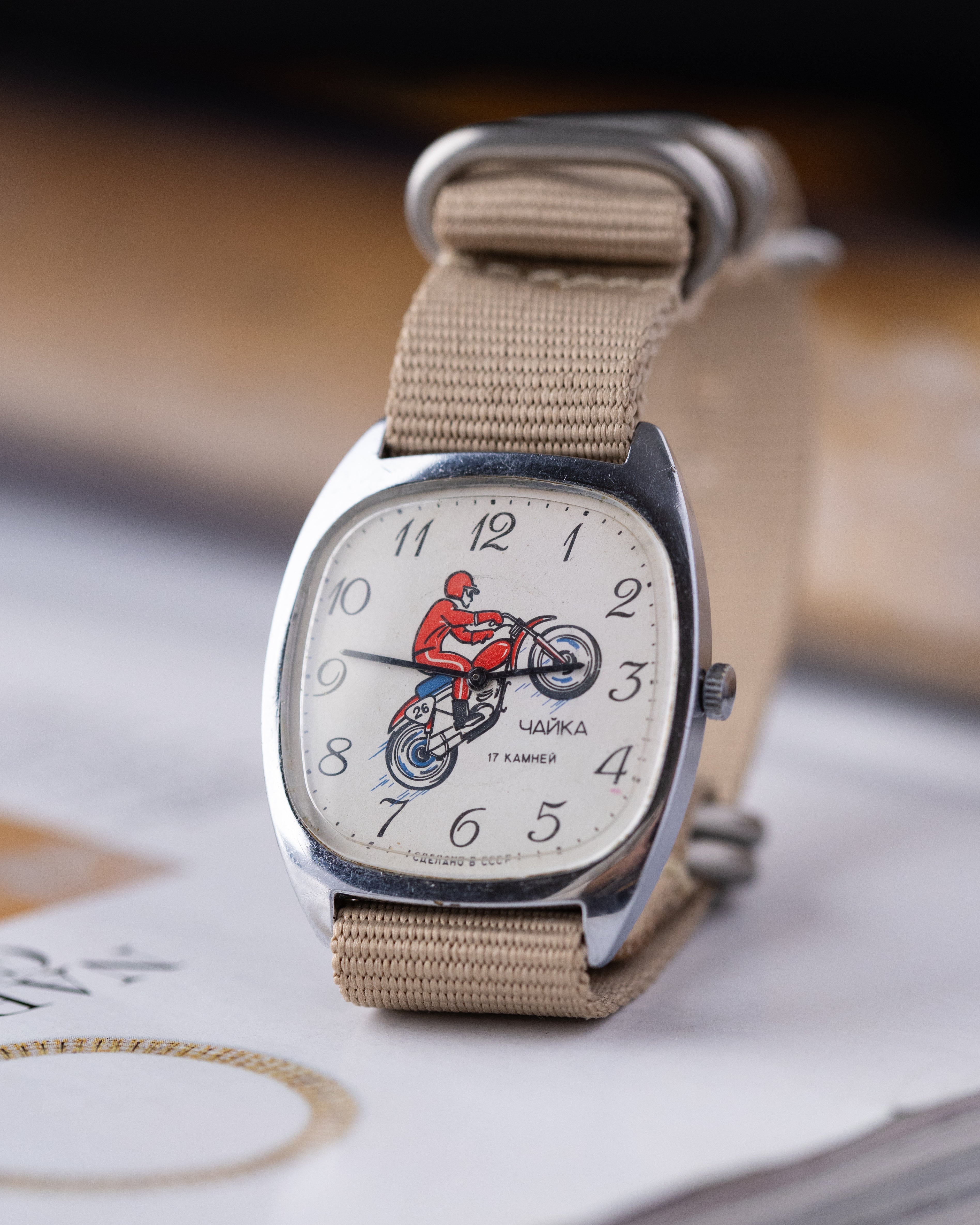 Vintage Chaika Motorbiker, Soviet Watch – DuMarko