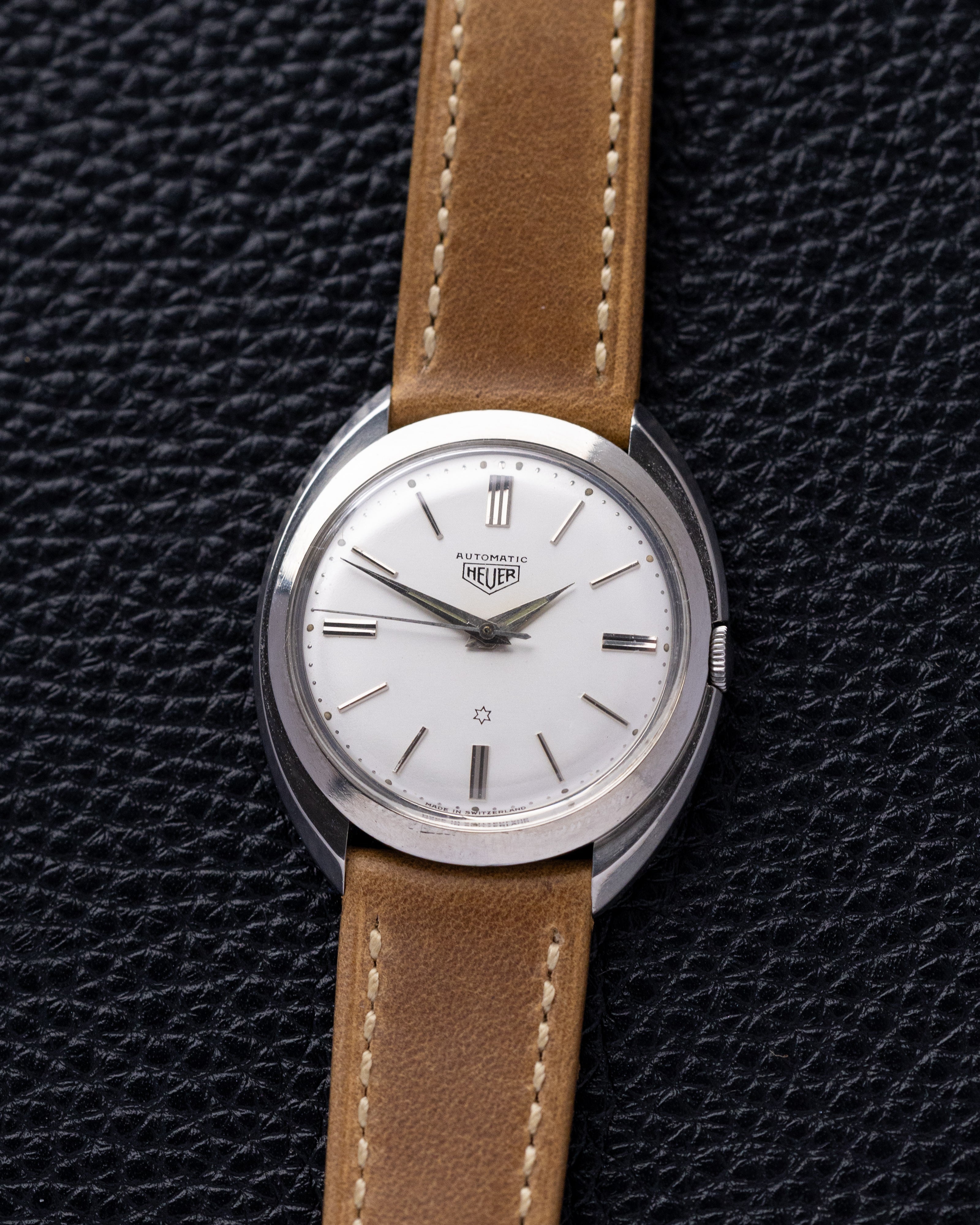 Vintage Heuer Automatic Swiss Watch, Barrel Case, Cal. AS 1580 from 1960s - DuMarko