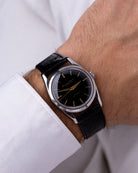 Vintage IWC Schaffhausen Automatic Swiss Watch, Black Dial, Cal. 852 from 1950s - DuMarko
