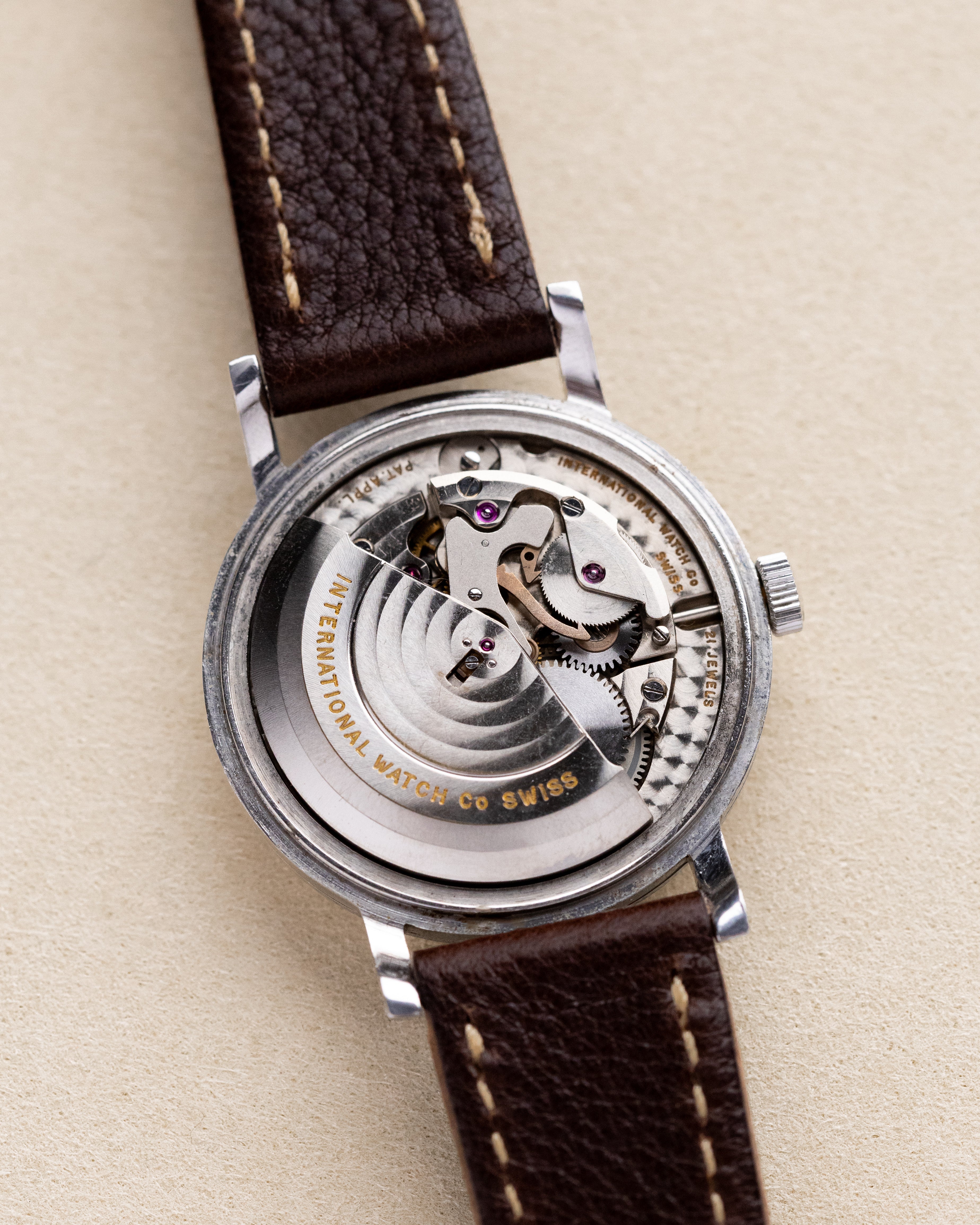 Vintage IWC Swiss Watch, Original Patina Dial, Automatic Cal. 852 Pellaton from 1950's - DuMarko