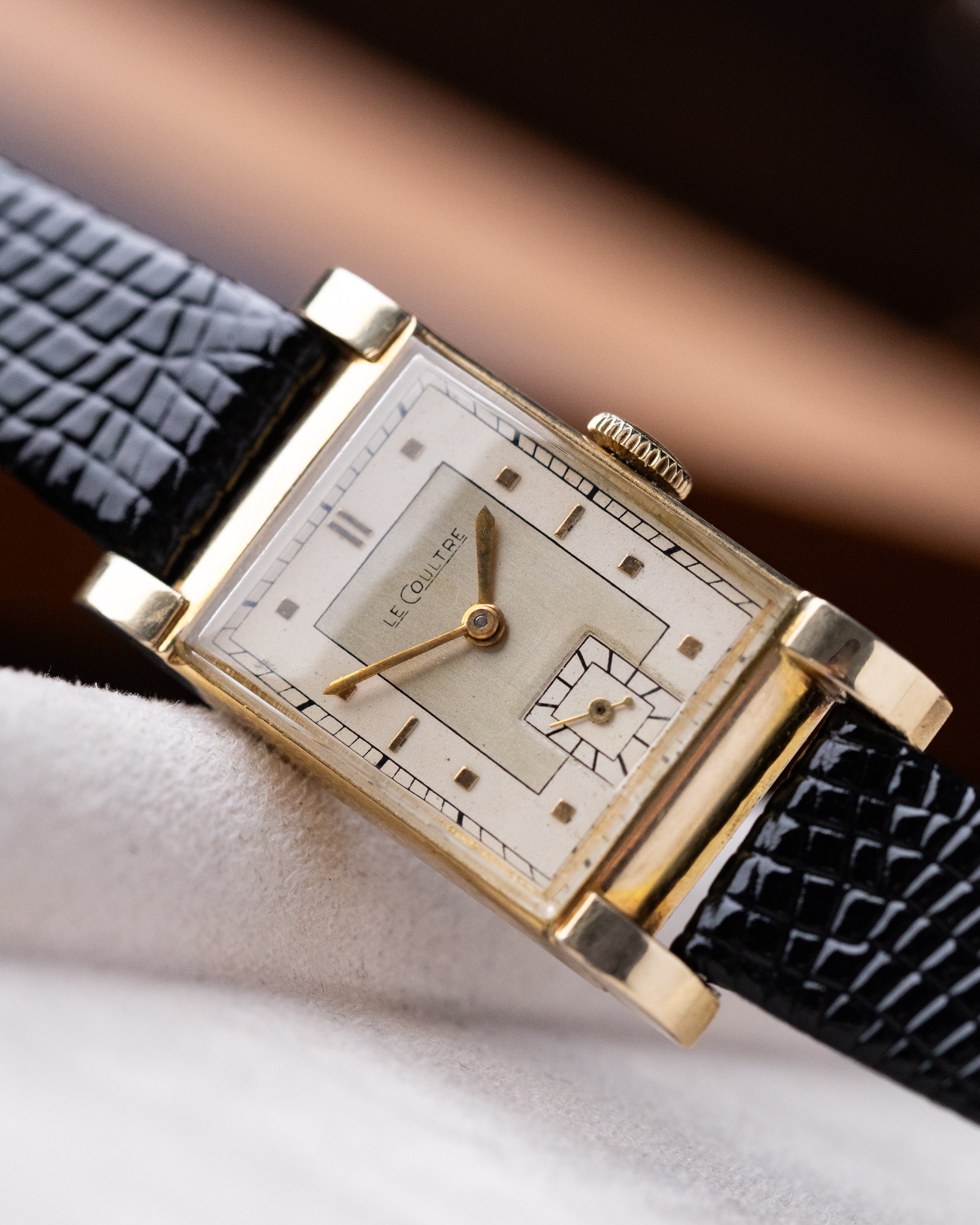 Vintage Jaeger - LeCoultre Art Deco Tank, two - tone dial, Gold - filled case from 1940's - DuMarko