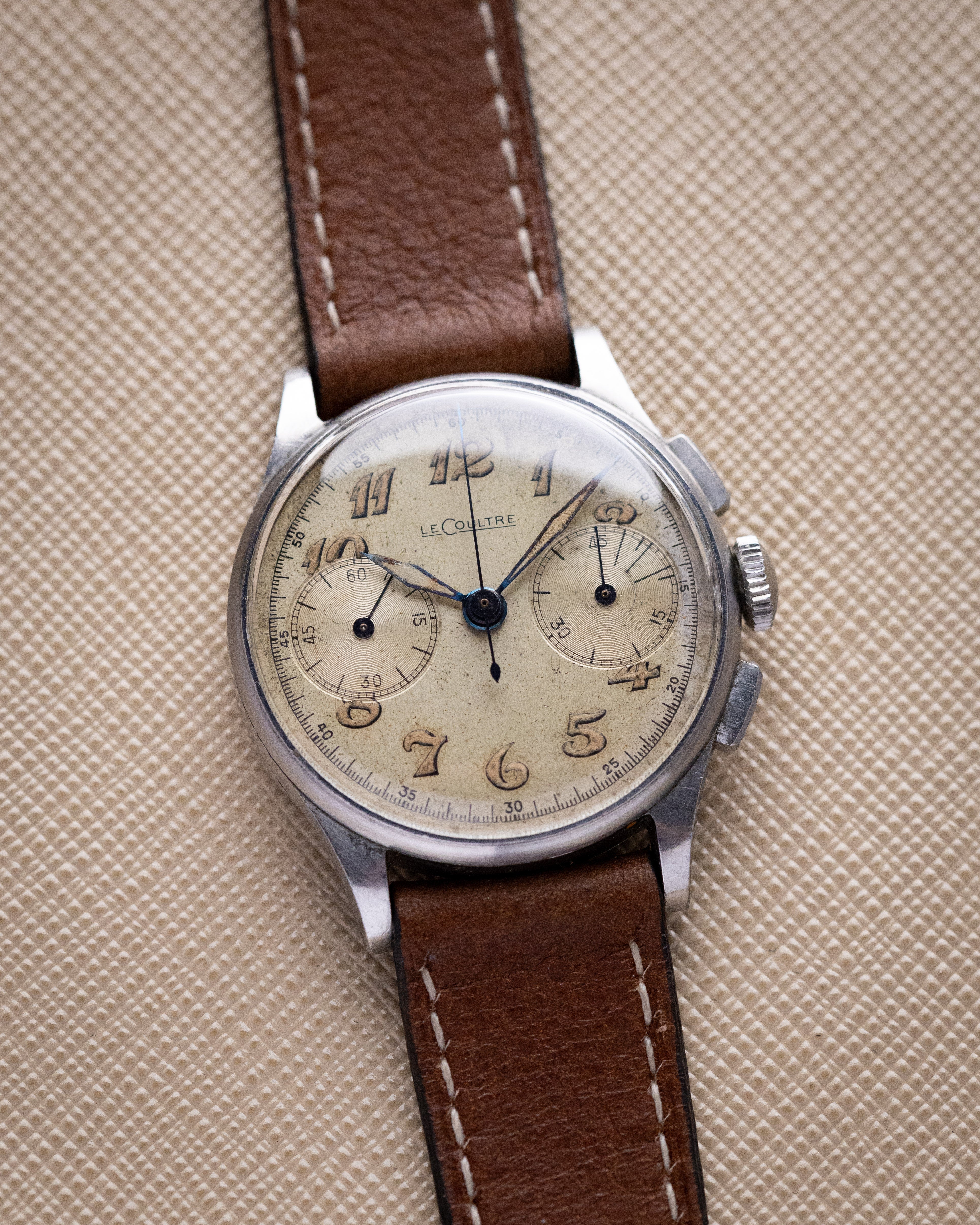 Vintage Jaeger - LeCoultre Chronograph, Bi - Compax, Large Breguet Arabic Numerals, Original Radium Dial, Ref. 5184, Cal. 285 - DuMarko