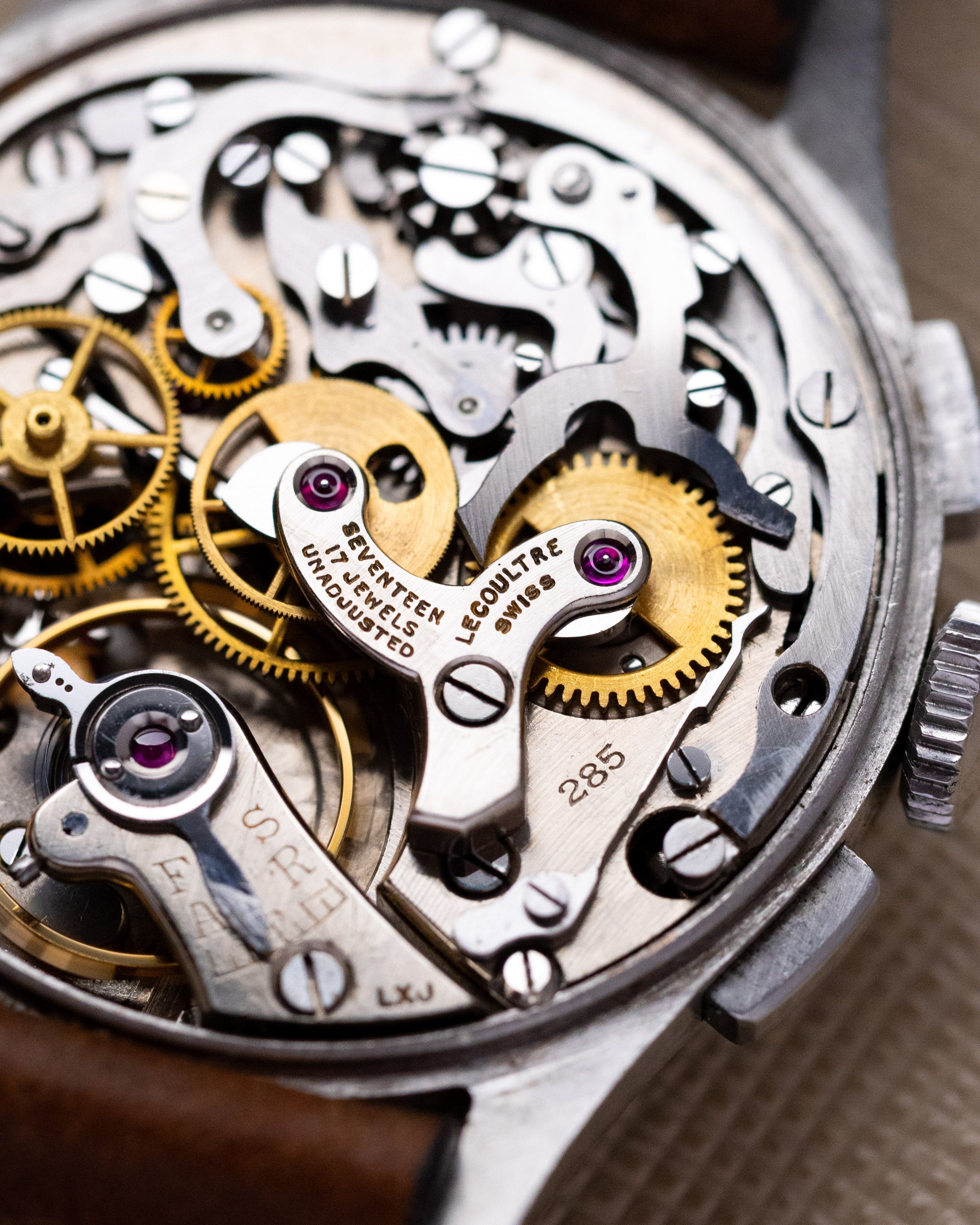 Vintage Jaeger - LeCoultre Chronograph, Bi - Compax, Large Breguet Arabic Numerals, Original Radium Dial, Ref. 5184, Cal. 285 - DuMarko