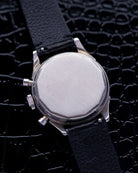 Vintage Jaeger - LeCoultre Chronograph Valjoux 72, Steel Case, Cream Patina Dial from 1950's - DuMarko