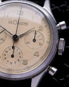Vintage Jaeger - LeCoultre Chronograph Valjoux 72, Steel Case, Cream Patina Dial from 1950's - DuMarko