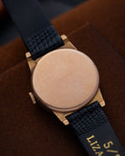 Vintage Jaeger - LeCoultre Duo Date Pointer Ref. 2701, Cal. 412, Salmon Railroad Dial, 14k Rose Gold Filled, 1940s, Original Box - DuMarko