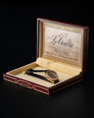 Vintage Jaeger - LeCoultre Duo Date Pointer Ref. 2701, Cal. 412, Salmon Railroad Dial, 14k Rose Gold Filled, 1940s, Original Box - DuMarko