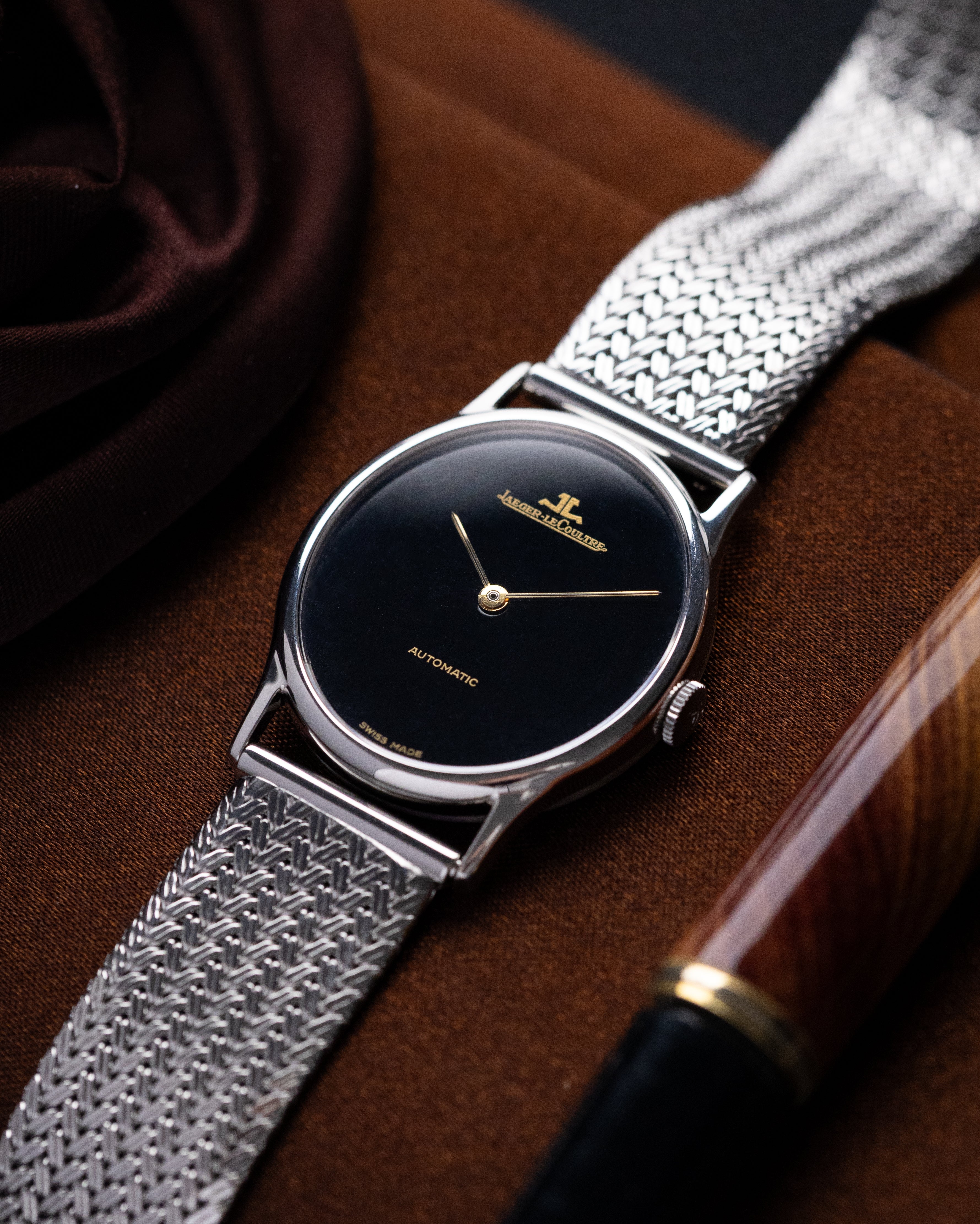 Vintage Jaeger - LeCoultre Ellipse, Black dial, Ref. 5002.42, Ultra - Thin, Automatic Cal. 900 from 1970s - DuMarko
