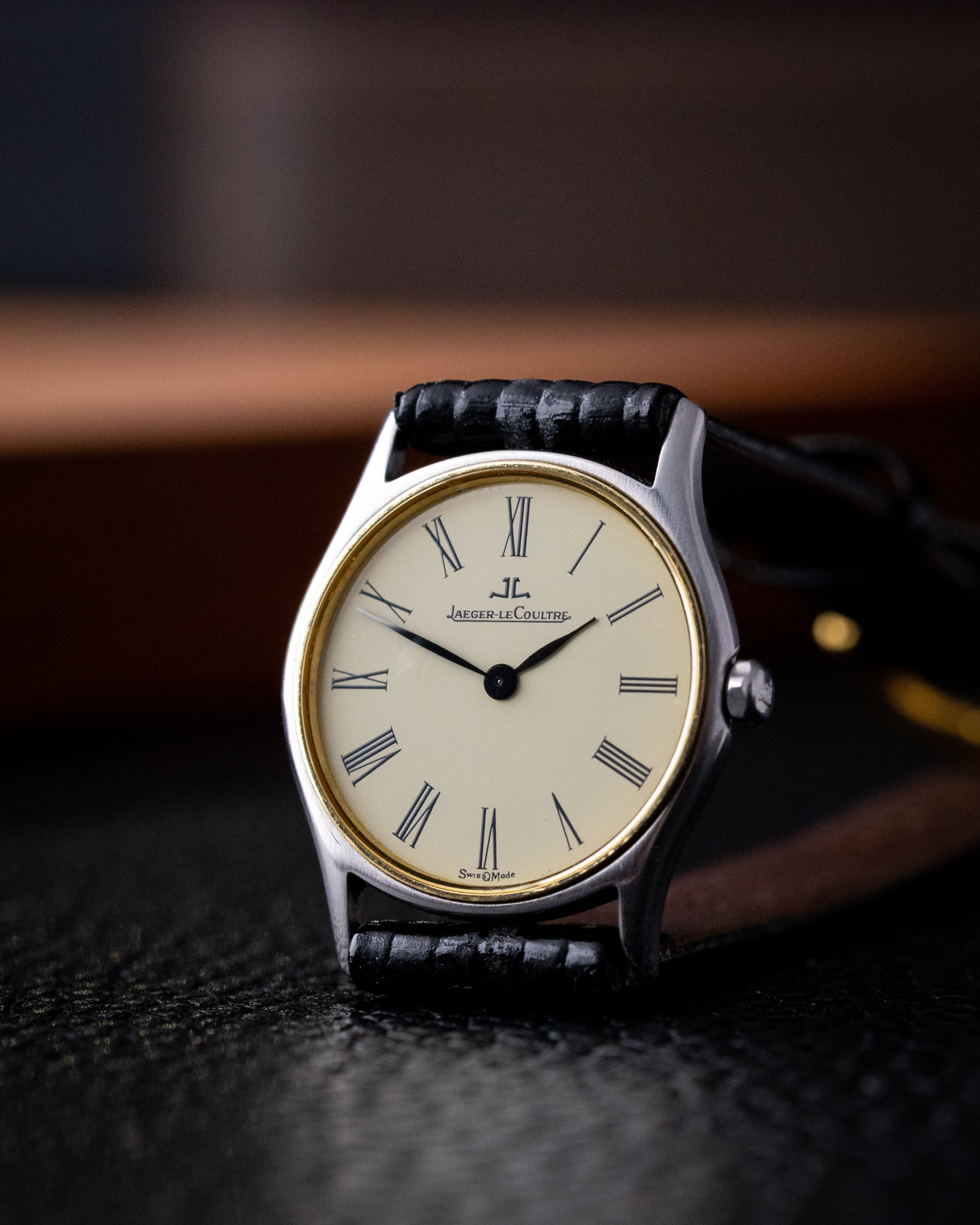 Vintage Jaeger - LeCoultre Ladies Watch, Ref. 140.114.5, Roman numerals, Cream Dial from 1980's - DuMarko