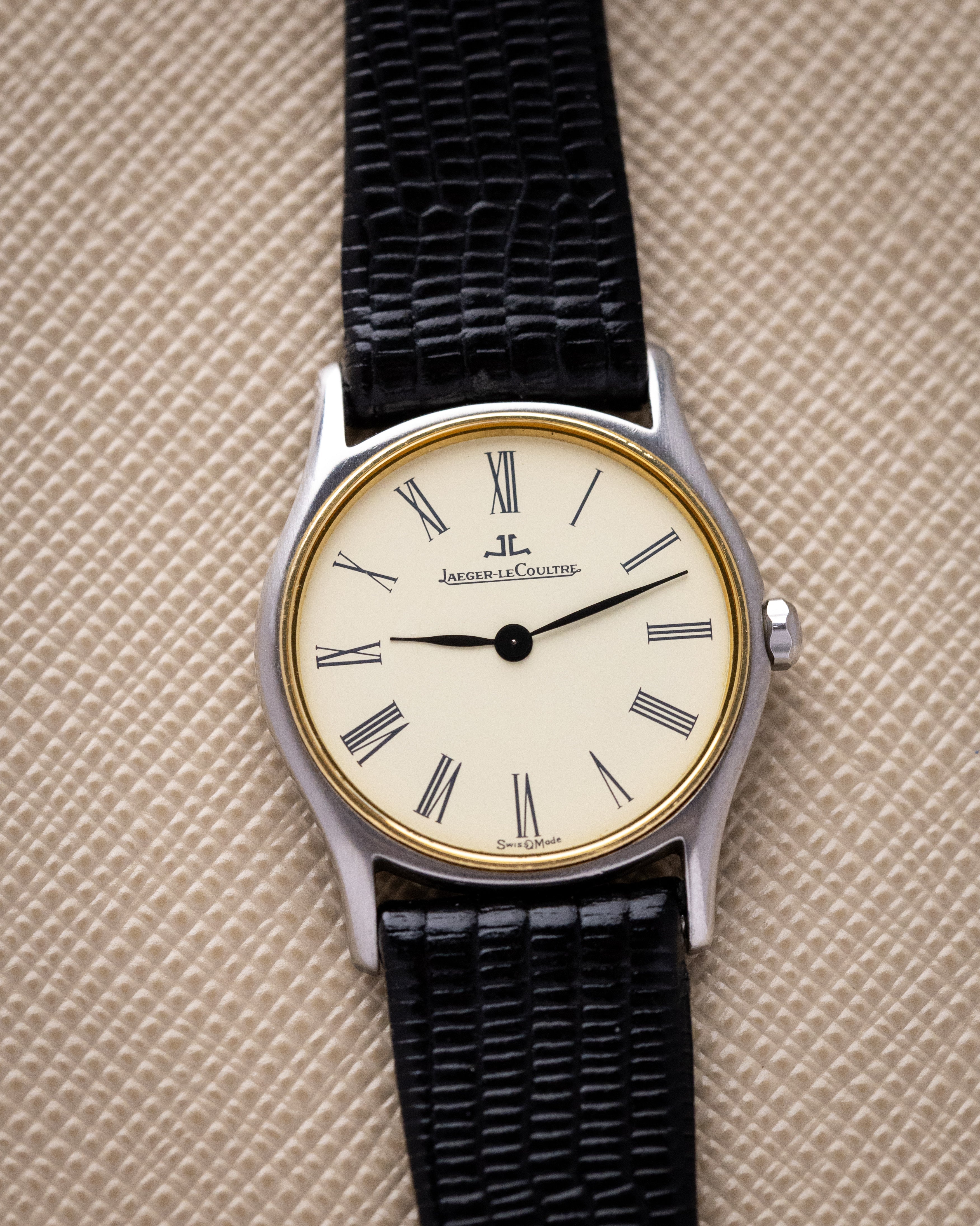 Vintage Jaeger - LeCoultre Ladies Watch, Ref. 140.114.5, Roman numerals, Cream Dial from 1980's - DuMarko